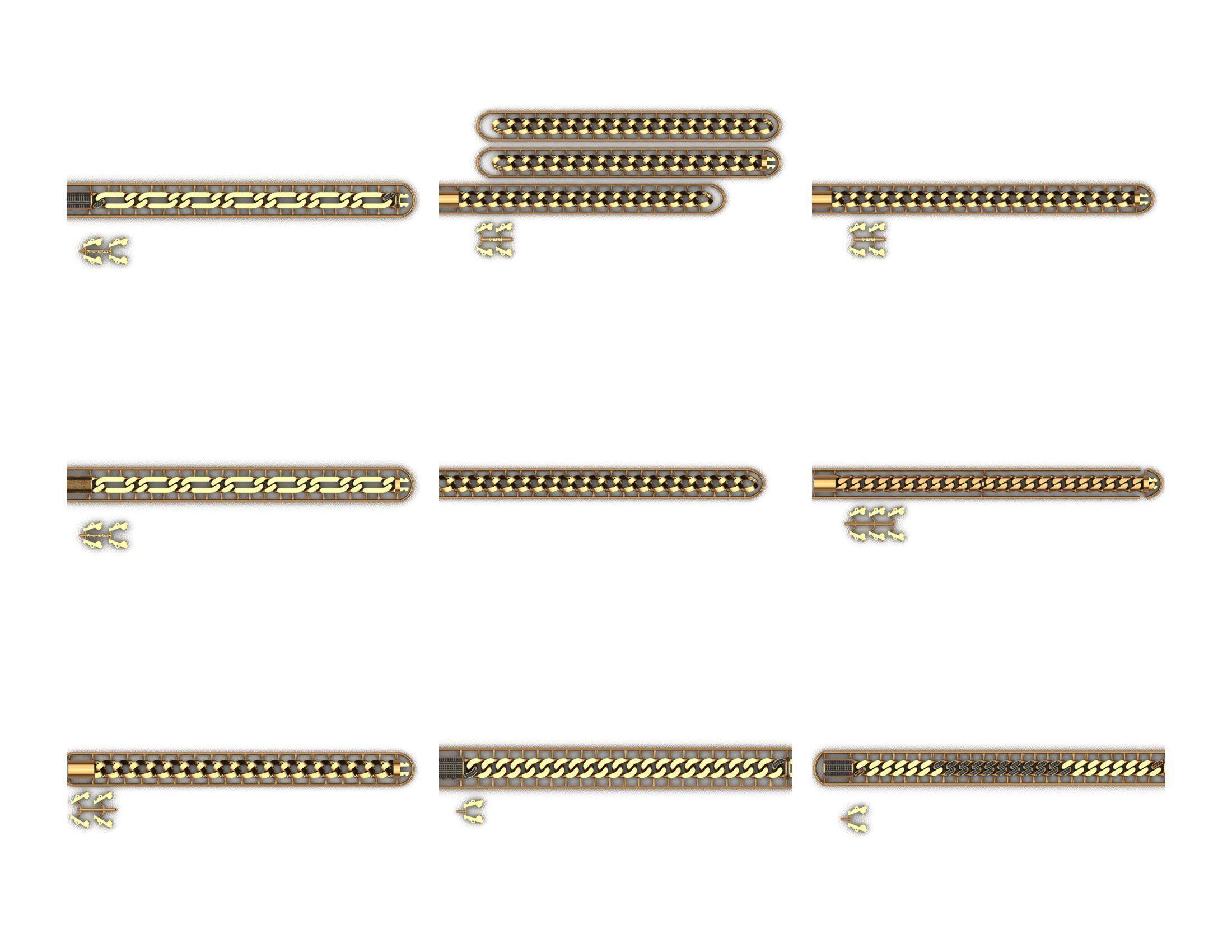 CUBAN LINK CHAIN - 800 PIECES READY FOR PRINT 3D print model_43