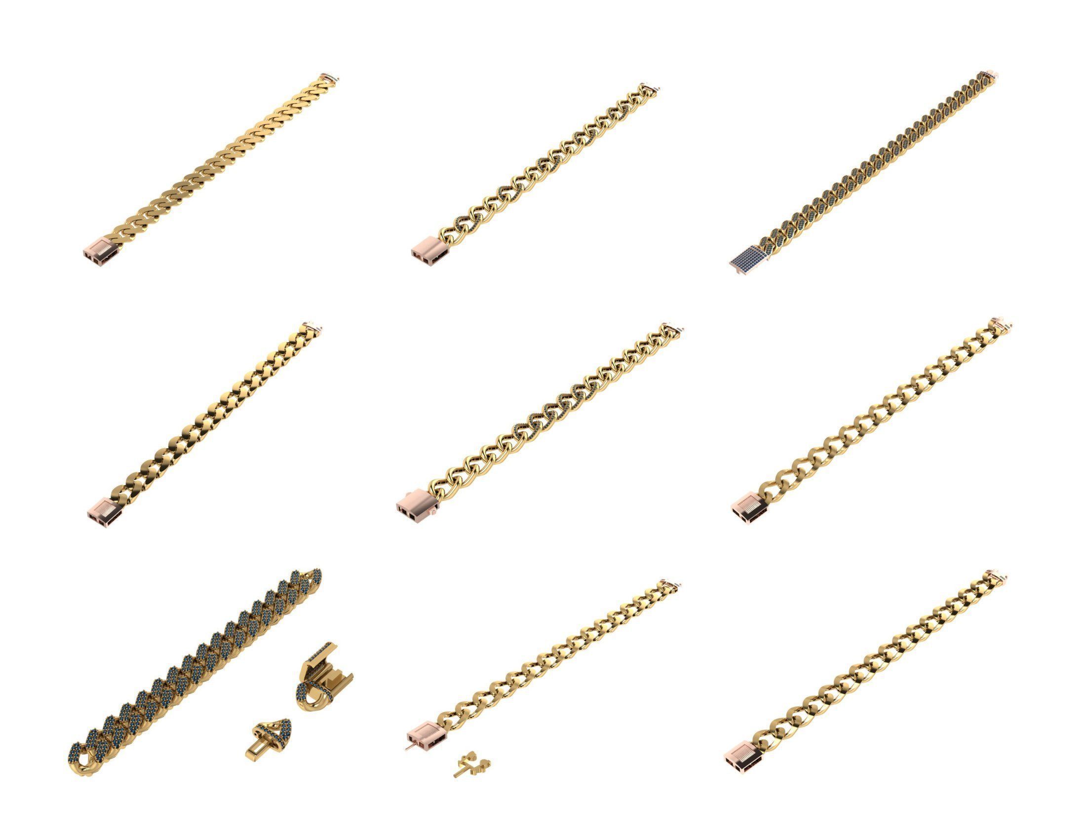 CUBAN LINK CHAIN - 800 PIECES READY FOR PRINT 3D print model_12