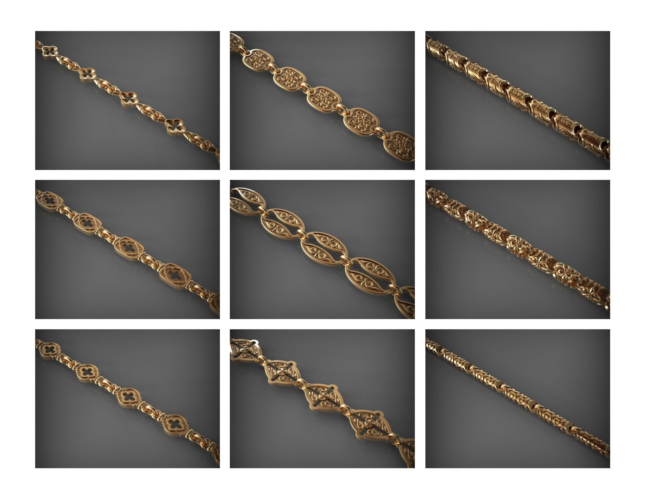 CUBAN LINK CHAIN - 800 PIECES READY FOR PRINT 3D print model_59