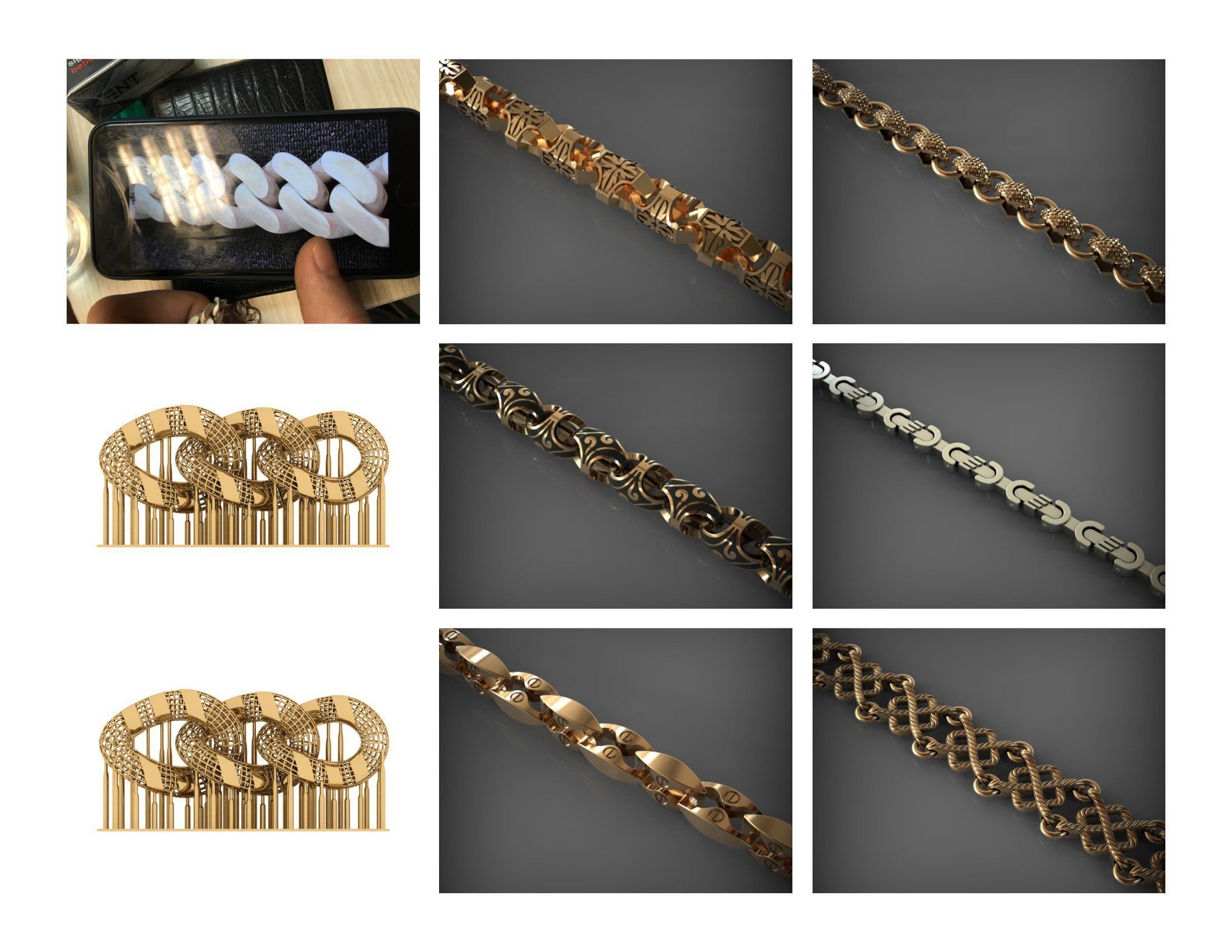 CUBAN LINK CHAIN - 800 PIECES READY FOR PRINT 3D print model_54