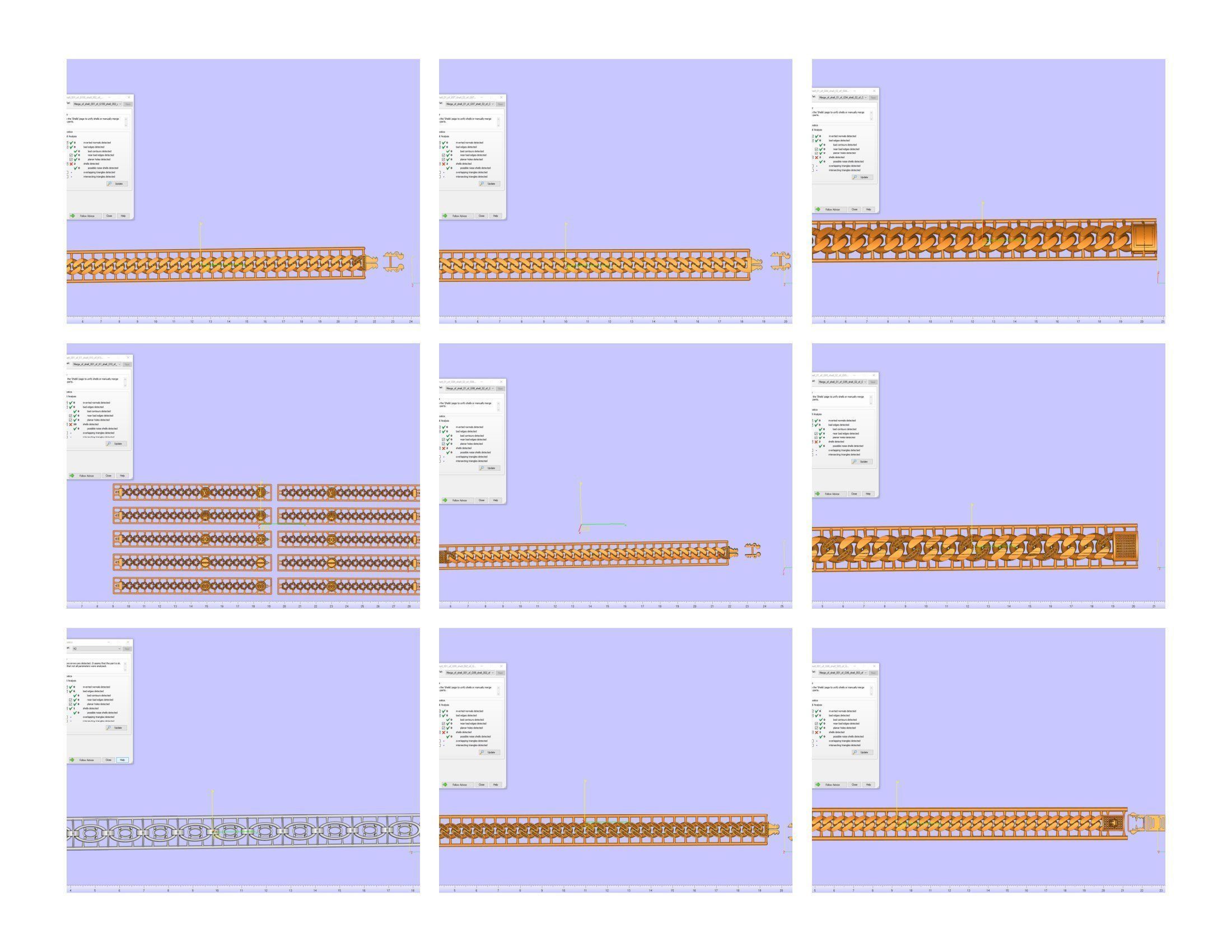CUBAN LINK CHAIN - 800 PIECES READY FOR PRINT 3D print model_21