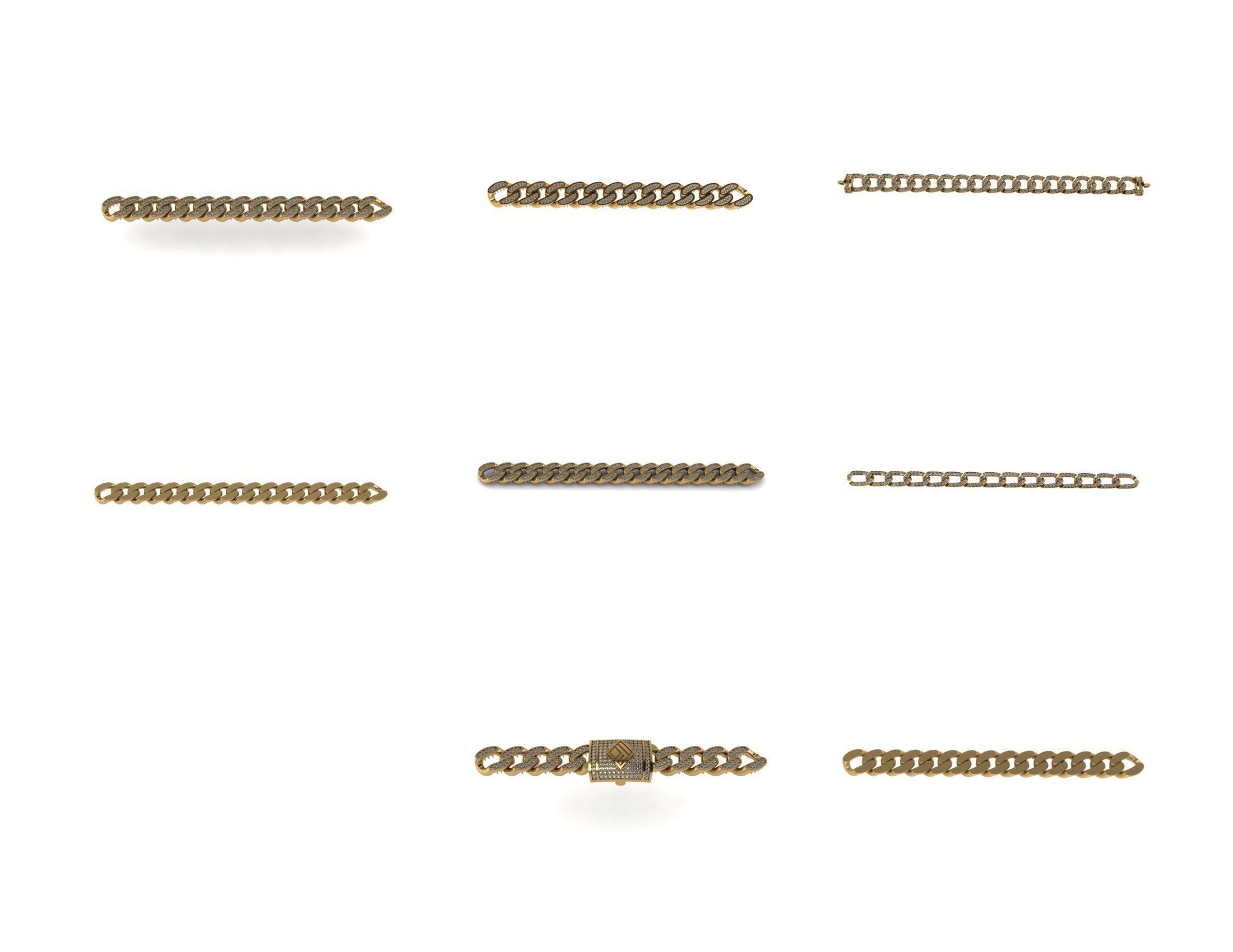 CUBAN LINK CHAIN - 800 PIECES READY FOR PRINT 3D print model_52