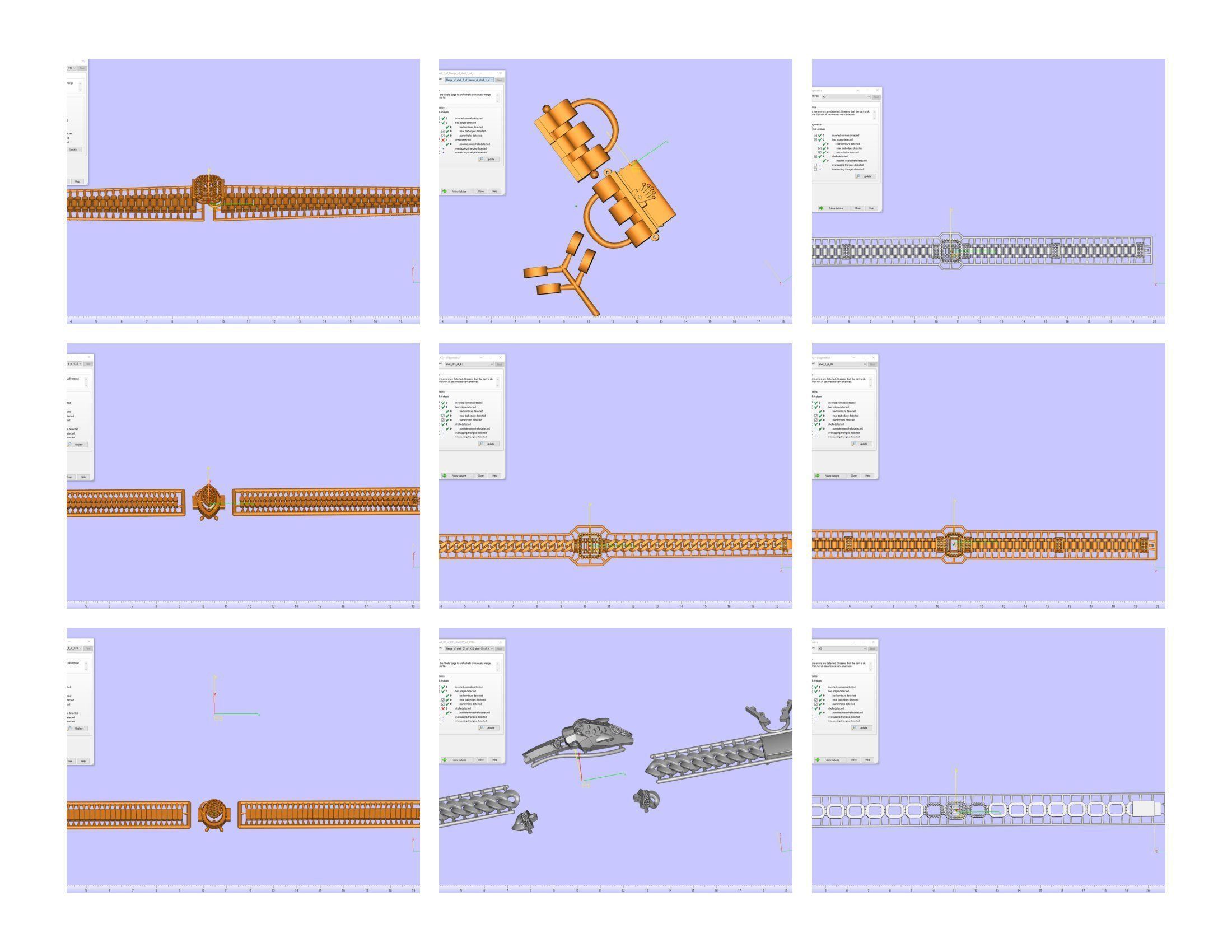 CUBAN LINK CHAIN - 800 PIECES READY FOR PRINT 3D print model_20