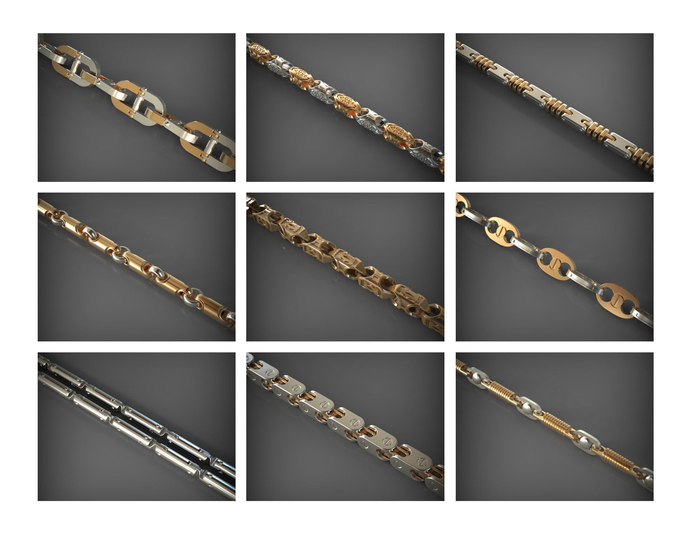 CUBAN LINK CHAIN - 800 PIECES READY FOR PRINT 3D print model_64