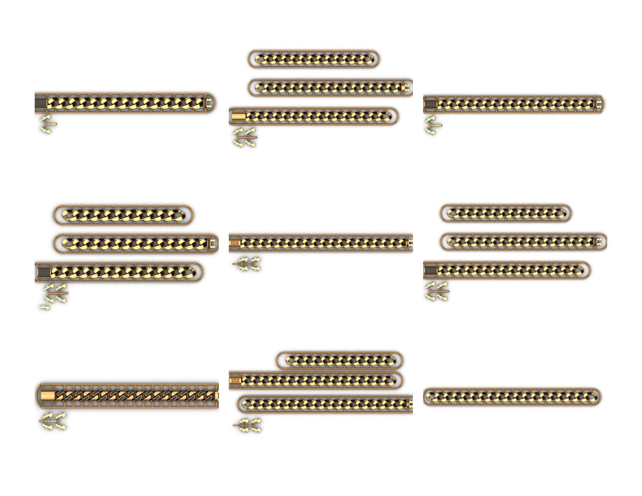 CUBAN LINK CHAIN - 800 PIECES READY FOR PRINT 3D print model_42