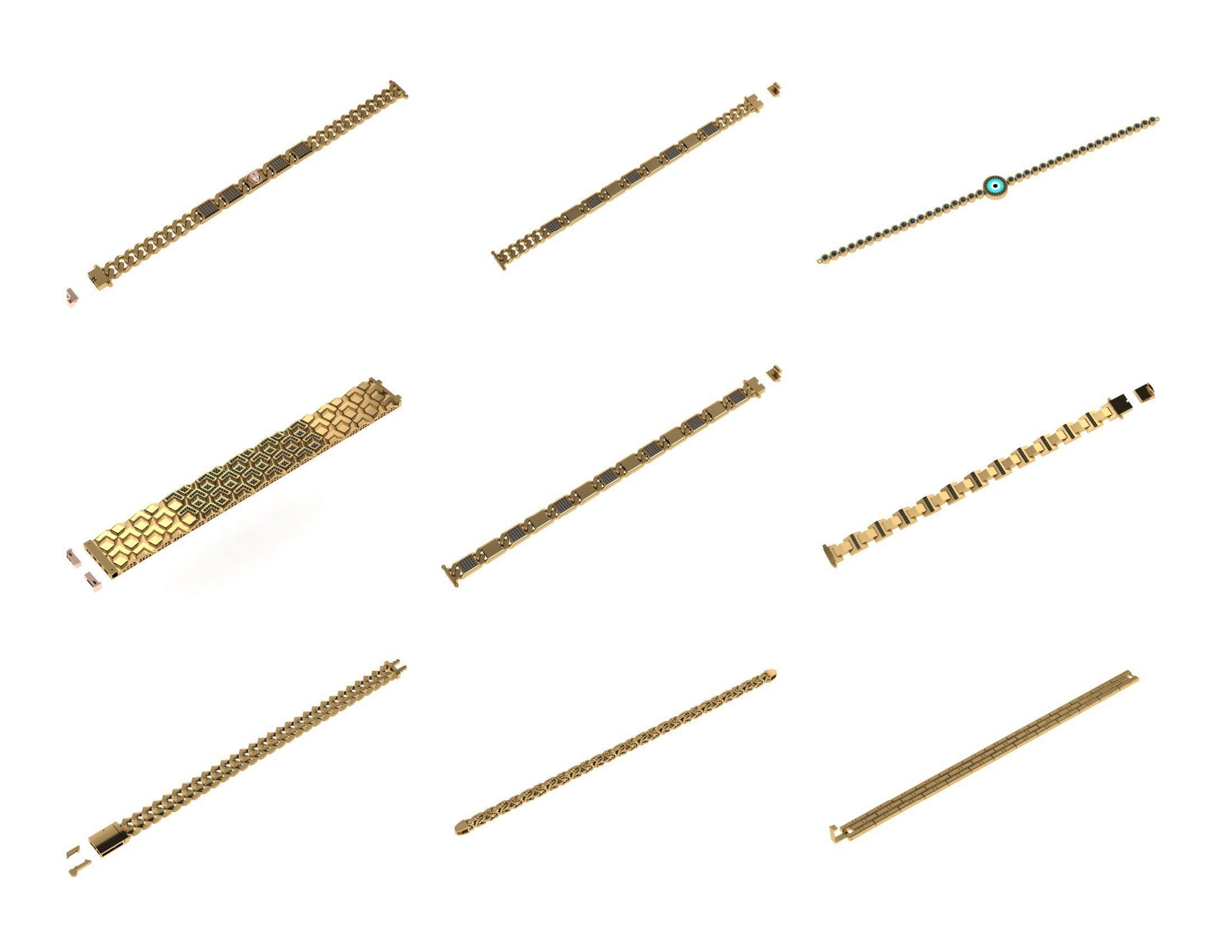 CUBAN LINK CHAIN - 800 PIECES READY FOR PRINT 3D print model_18