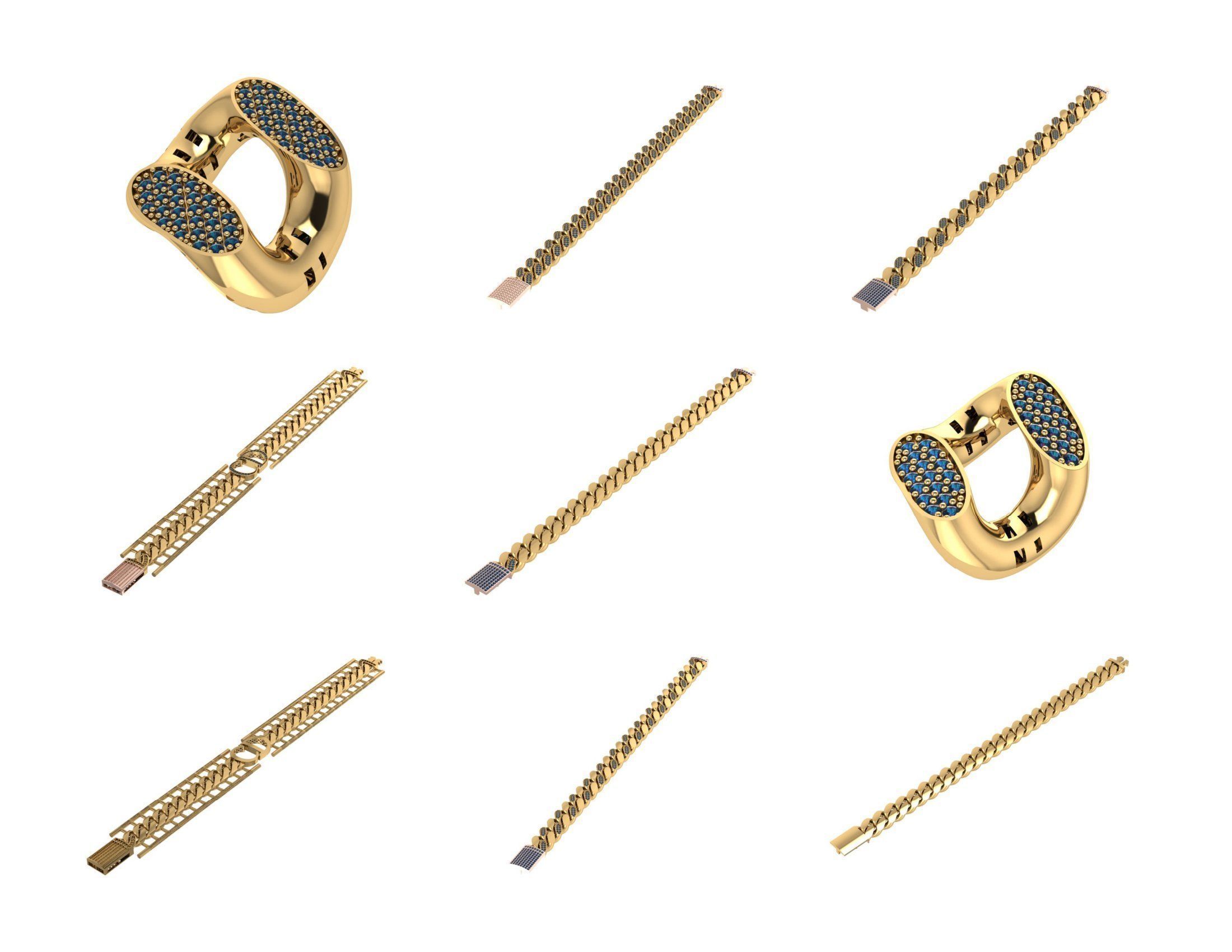 CUBAN LINK CHAIN - 800 PIECES READY FOR PRINT 3D print model_10