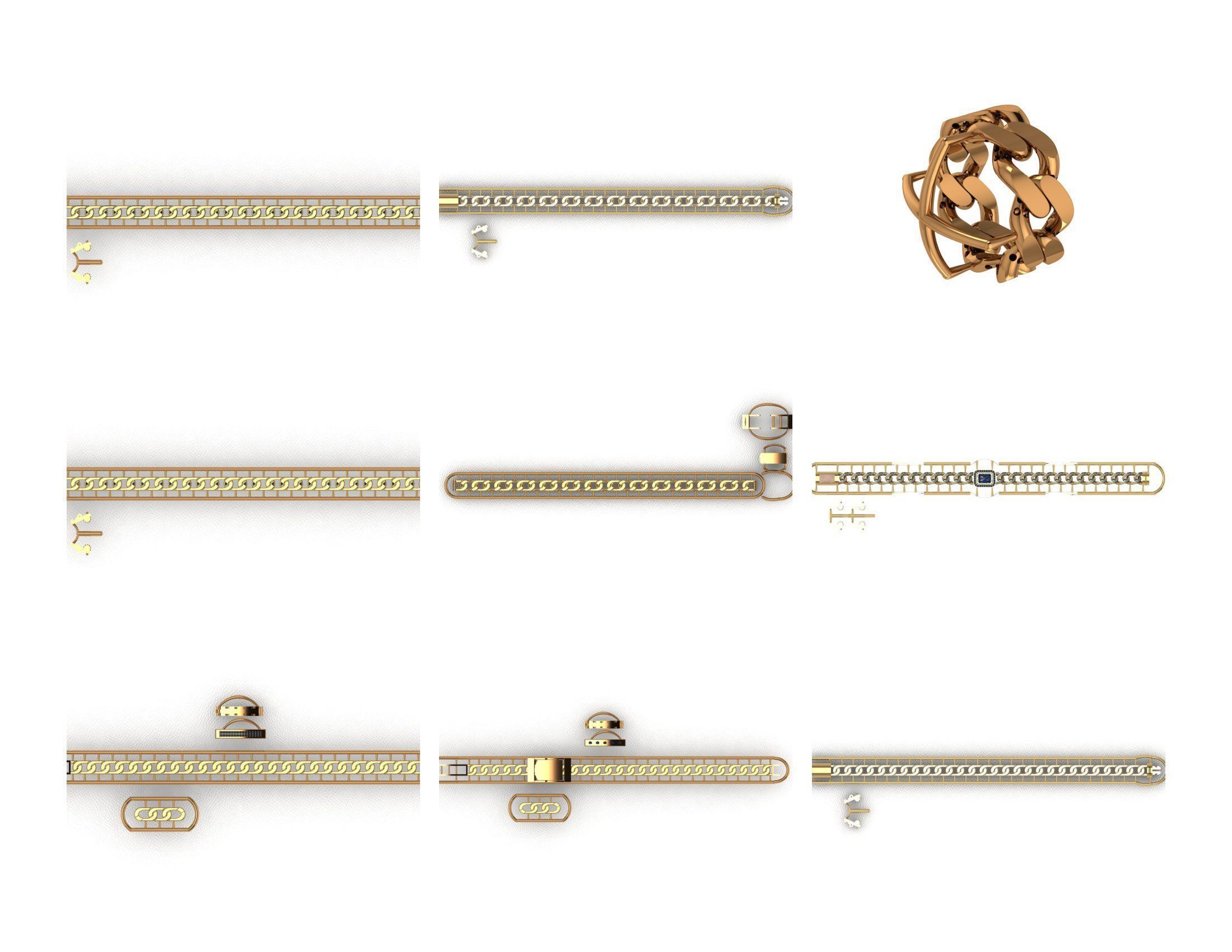 CUBAN LINK CHAIN - 800 PIECES READY FOR PRINT 3D print model_35