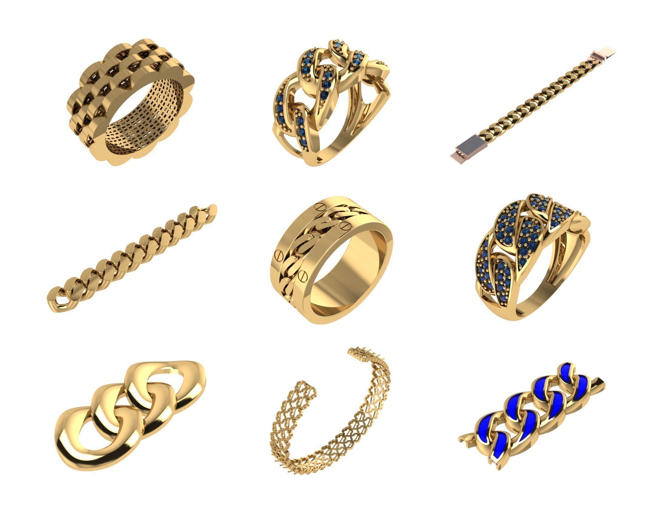 CUBAN LINK CHAIN - 800 PIECES READY FOR PRINT 3D print model_81