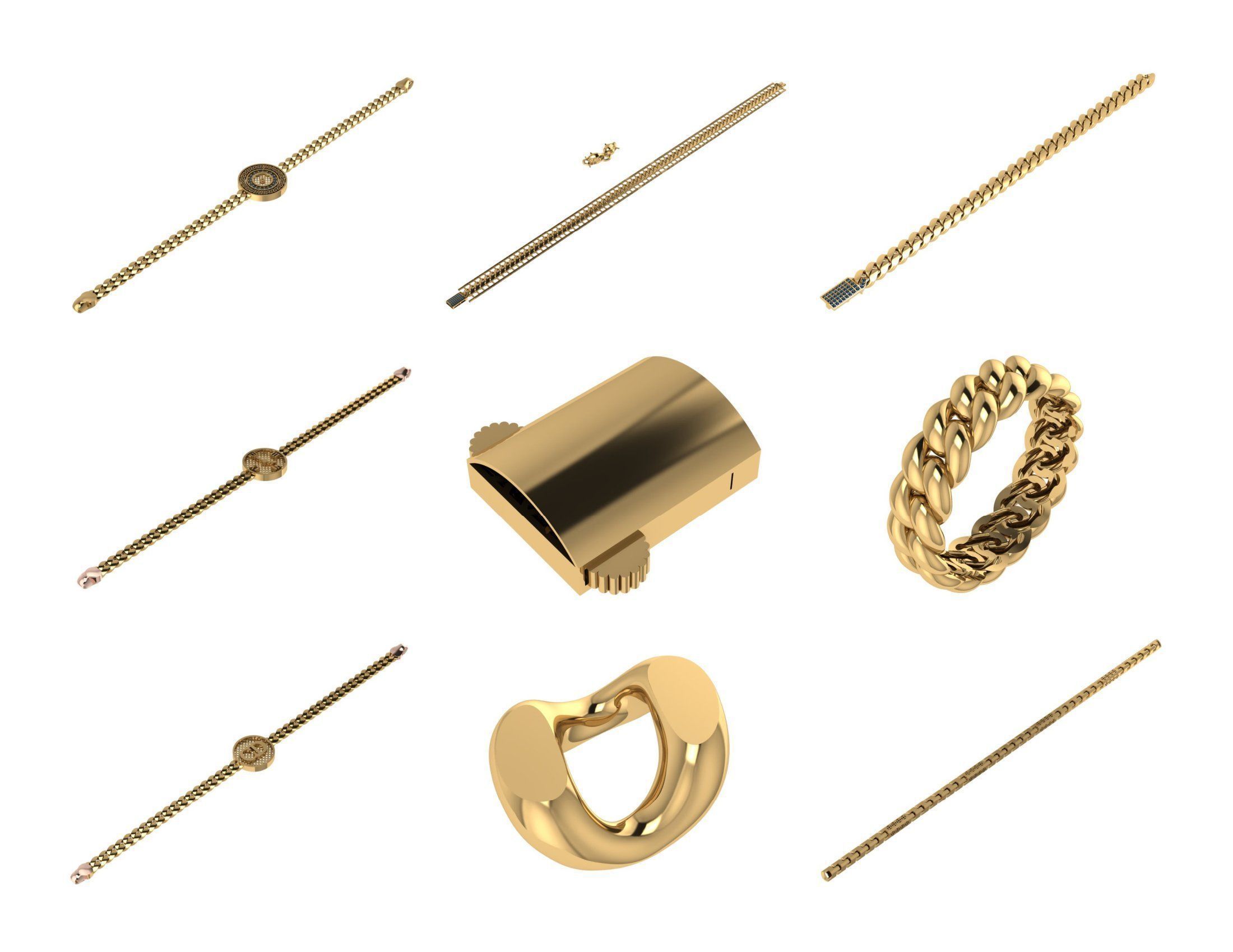 CUBAN LINK CHAIN - 800 PIECES READY FOR PRINT 3D print model_78