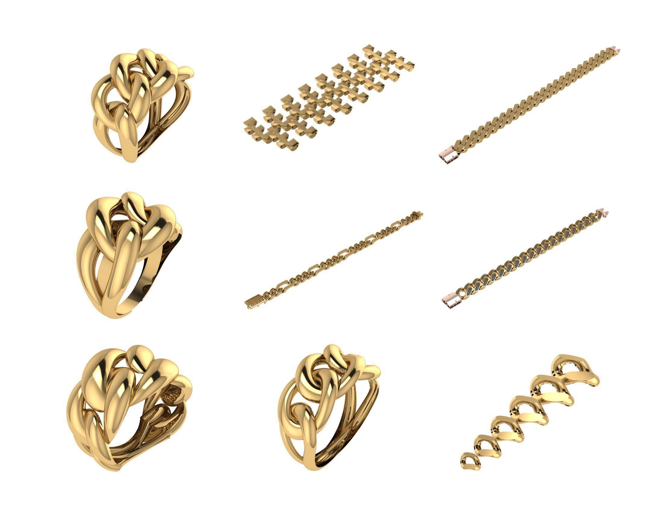 CUBAN LINK CHAIN - 800 PIECES READY FOR PRINT 3D print model_3