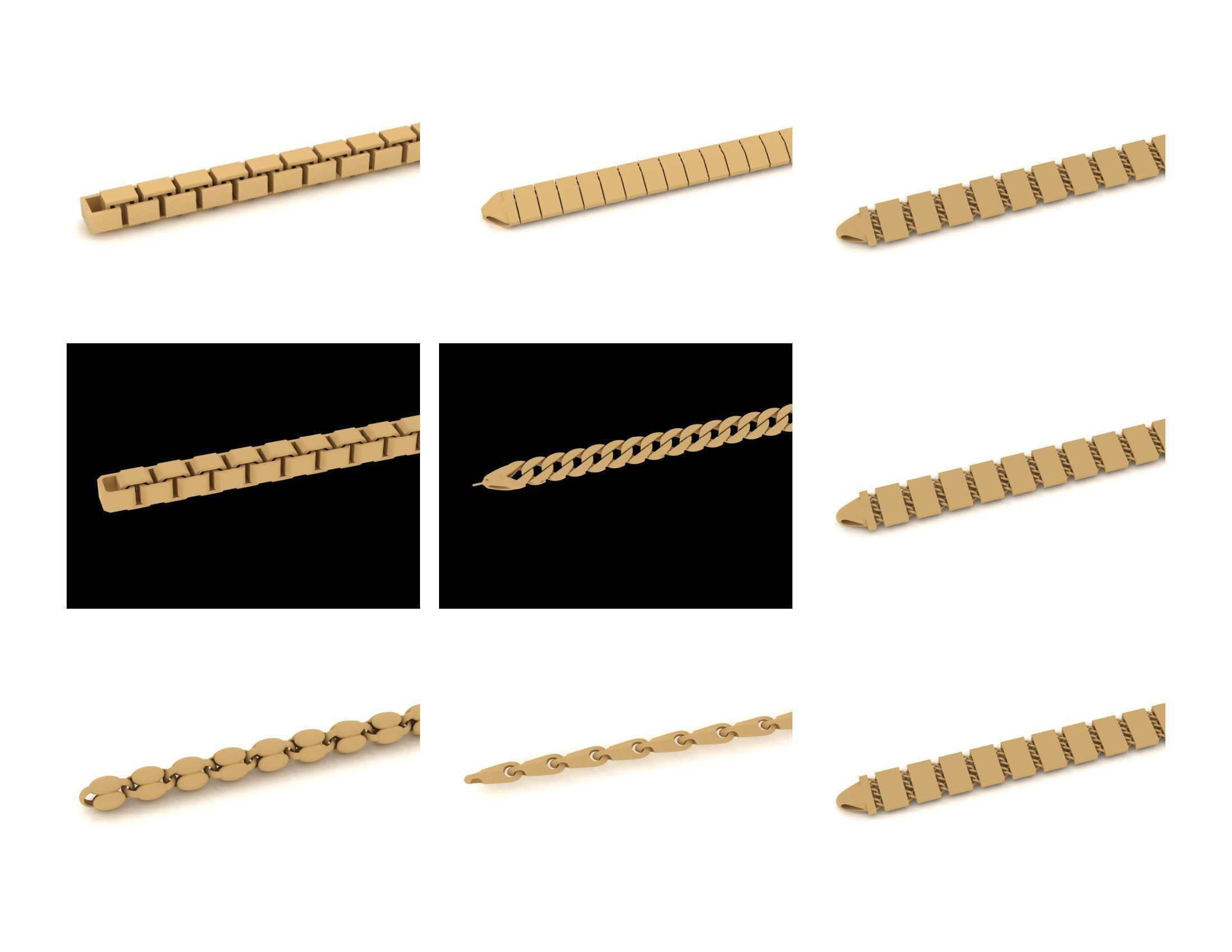 CUBAN LINK CHAIN - 800 PIECES READY FOR PRINT 3D print model_48