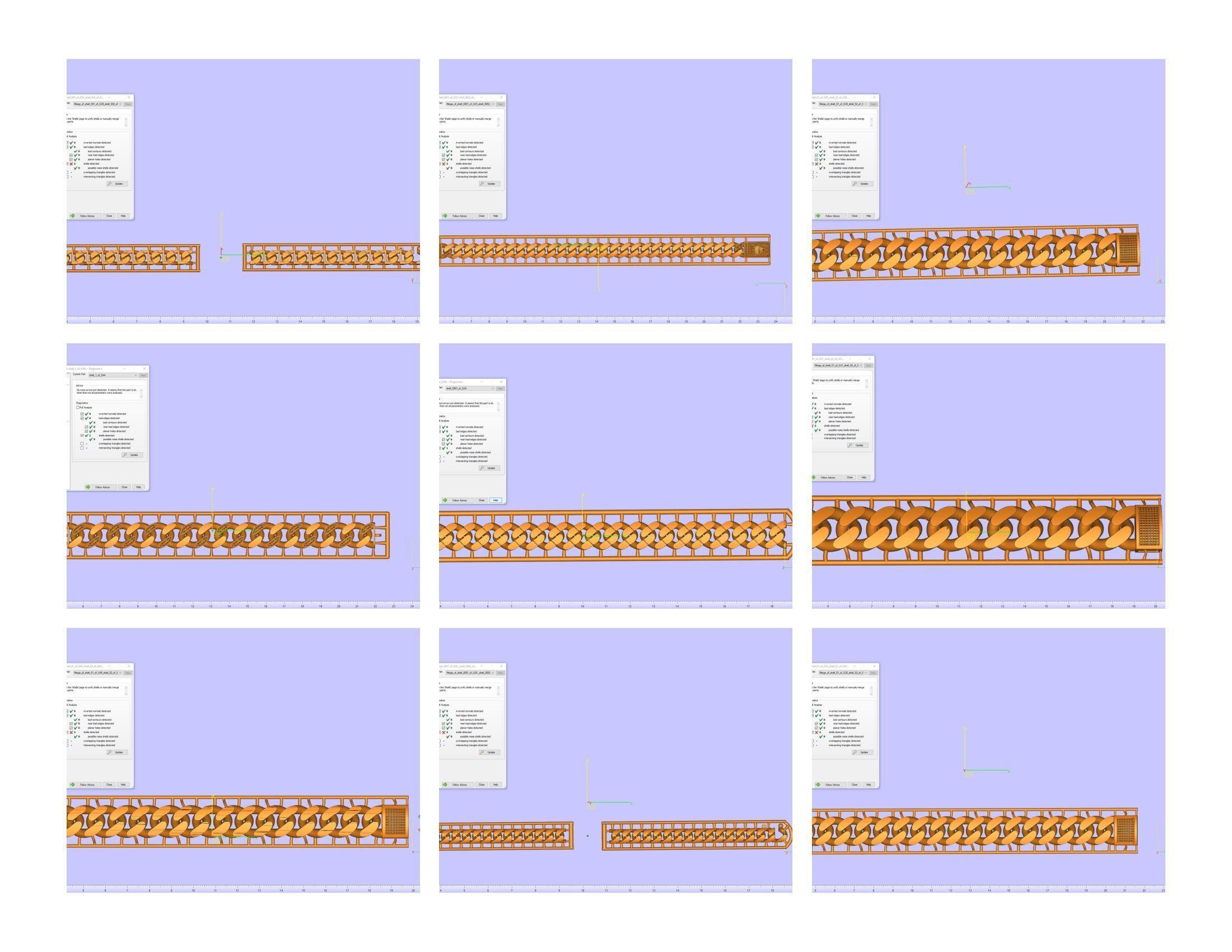 CUBAN LINK CHAIN - 800 PIECES READY FOR PRINT 3D print model_27