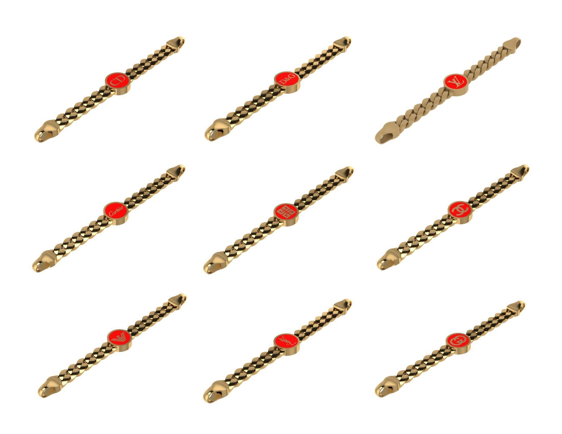 CUBAN LINK CHAIN - 800 PIECES READY FOR PRINT 3D print model_66