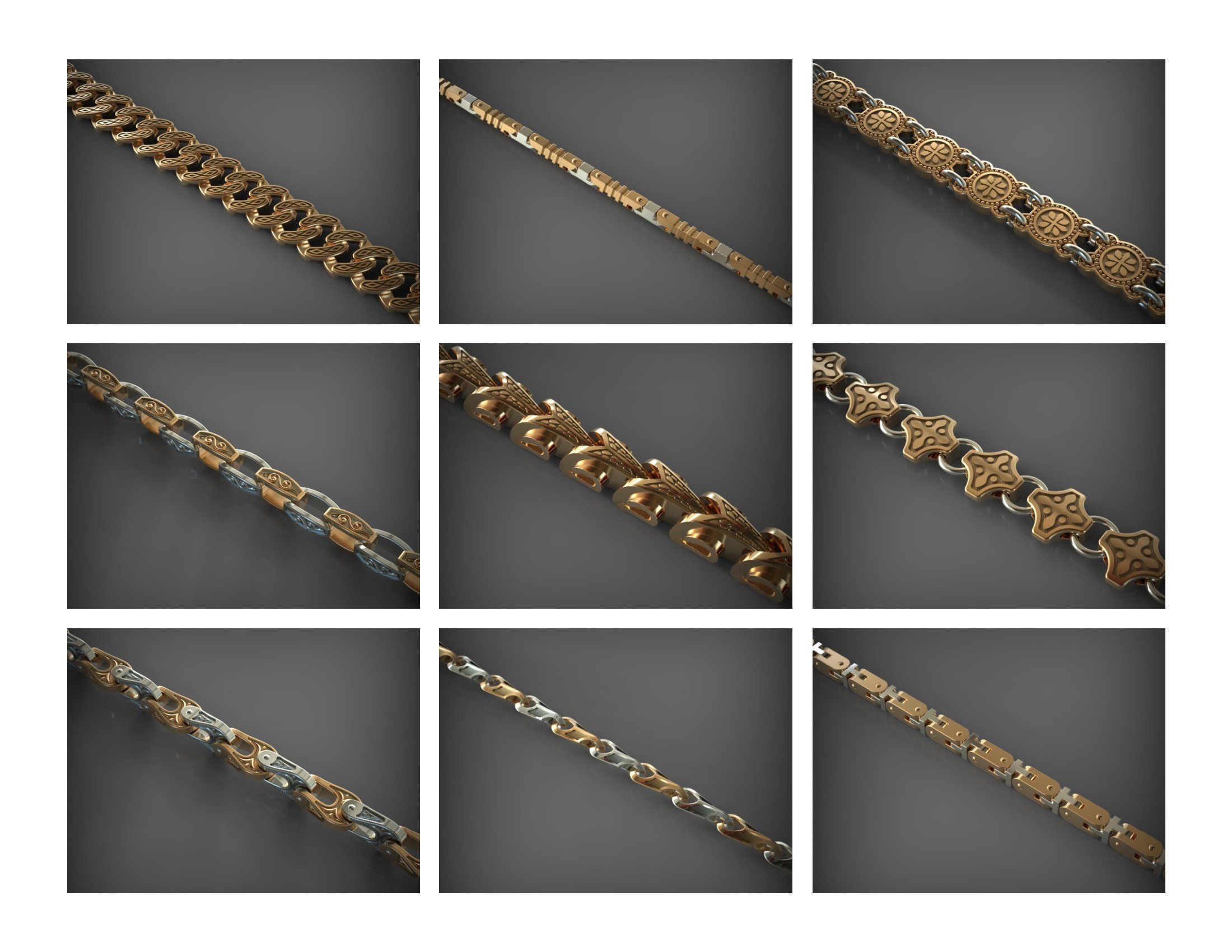 CUBAN LINK CHAIN - 800 PIECES READY FOR PRINT 3D print model_62