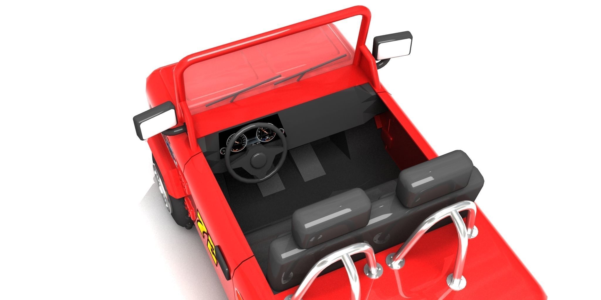 3D 3d Toy Car Suv 4x4 Low-poly 3D model_2