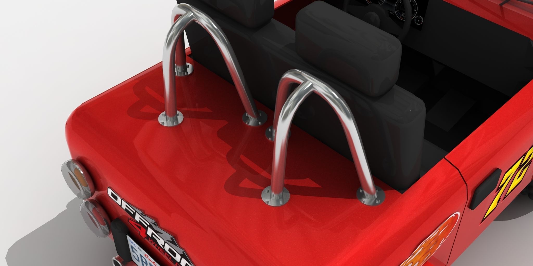 3D 3d Toy Car Suv 4x4 Low-poly 3D model_5