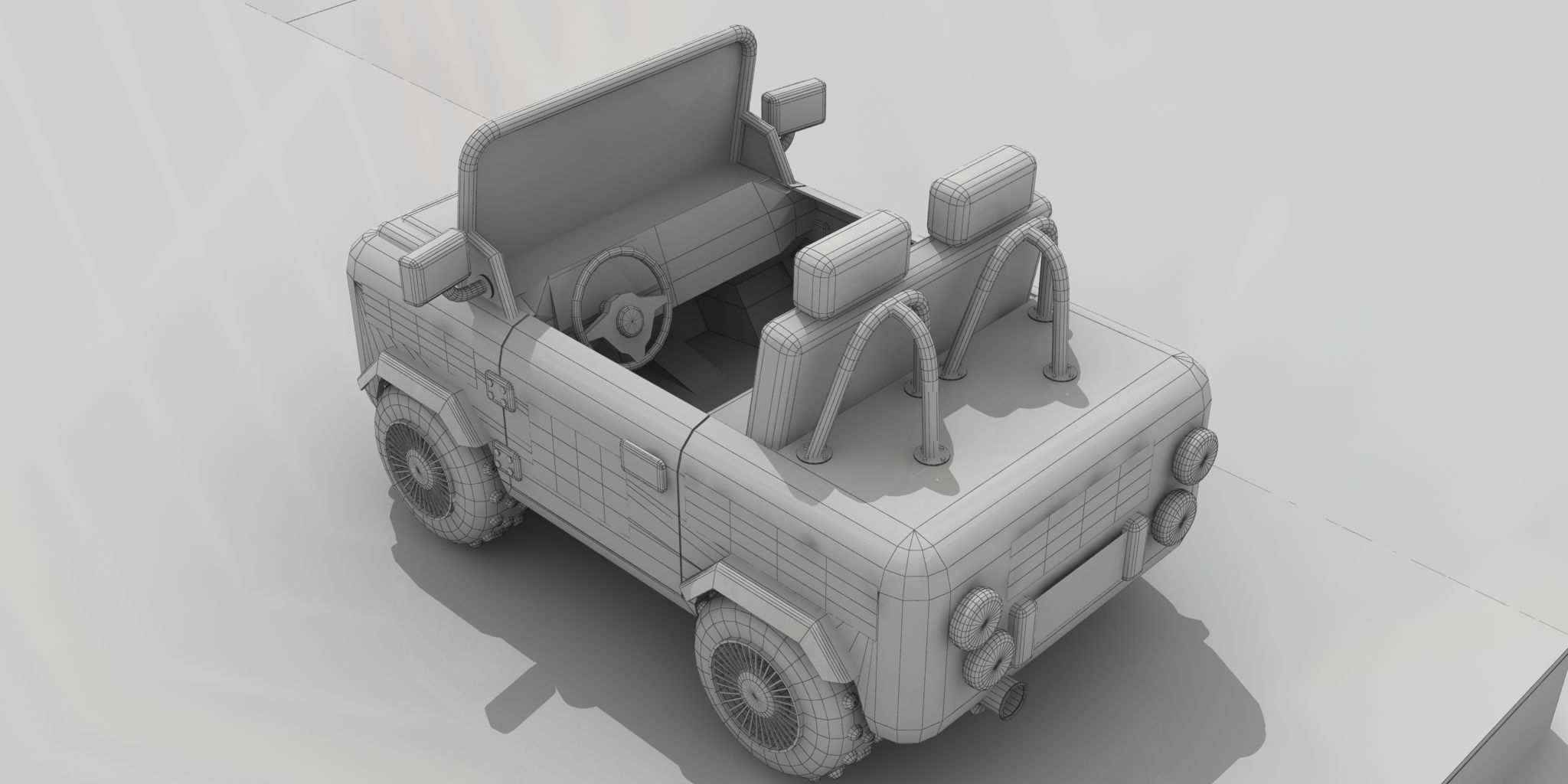 3D 3d Toy Car Suv 4x4 Low-poly 3D model_7