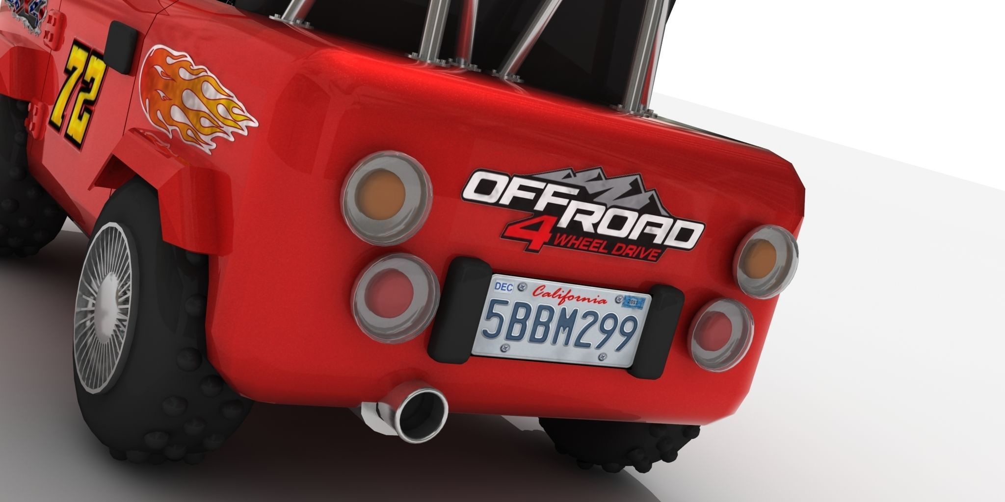 3D 3d Toy Car Suv 4x4 Low-poly 3D model_6