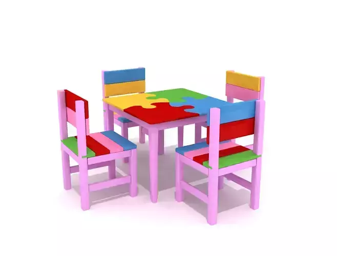  3D Kid Table and Chair Set Puzzle
