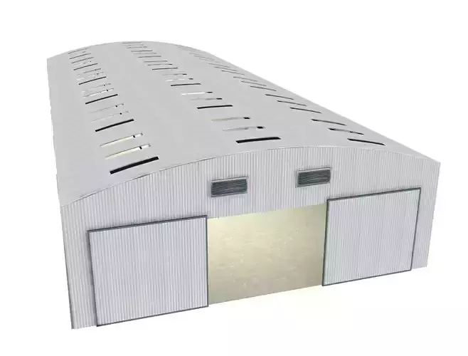 Factory and Aircraft Hangar High Detail 3D