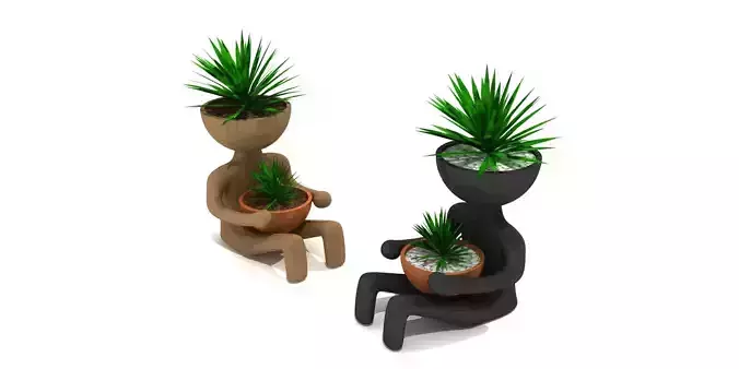 3d Print Man Flower Pot 3D print model