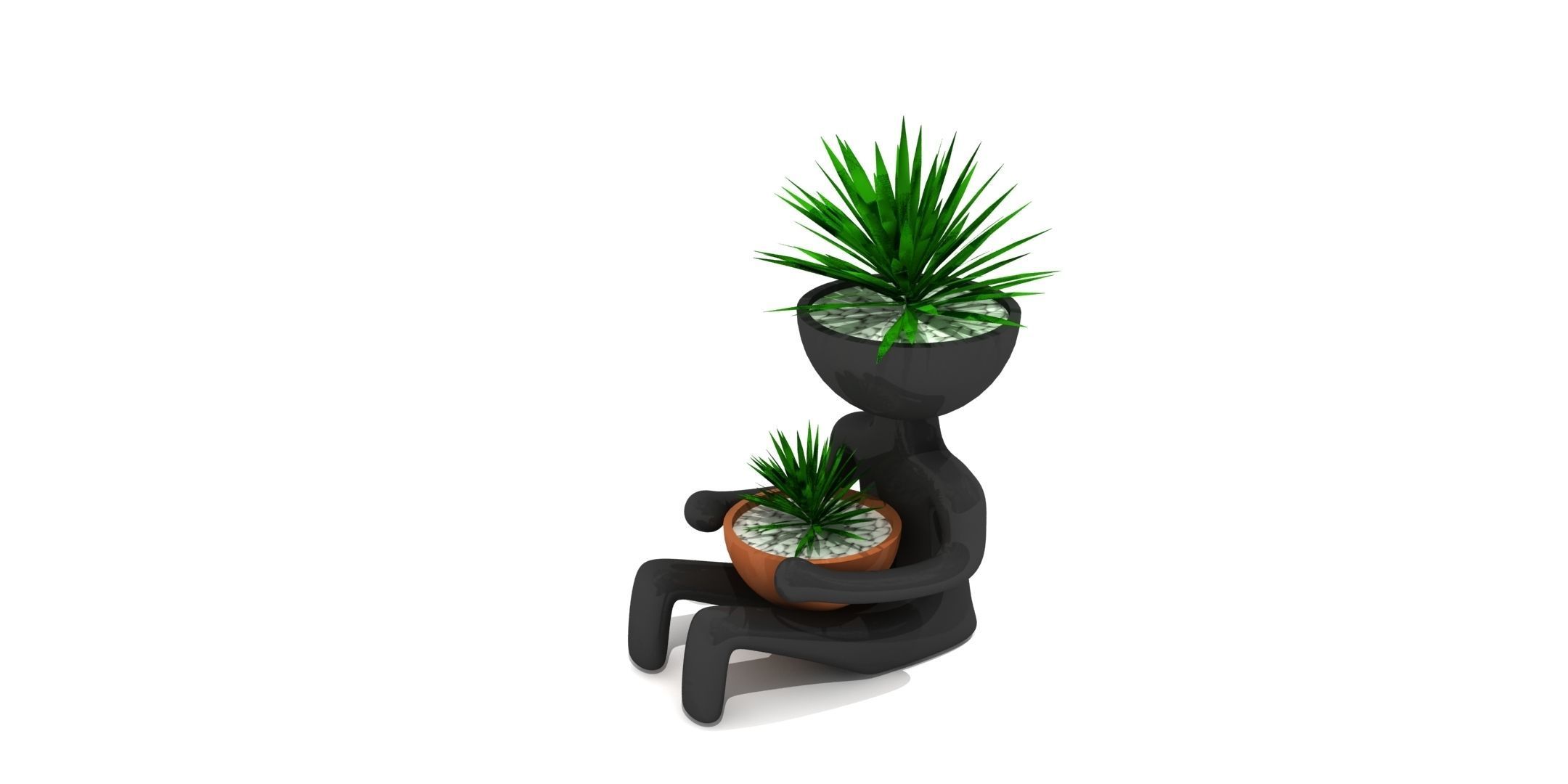 3d Print Man Flower Pot 3D model 3D printable | CGTrader