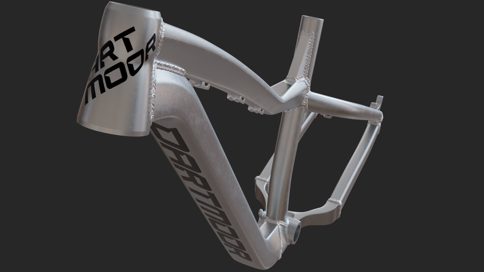 Dartmoor hornet pro 2022 frame Low-poly 3D model_9