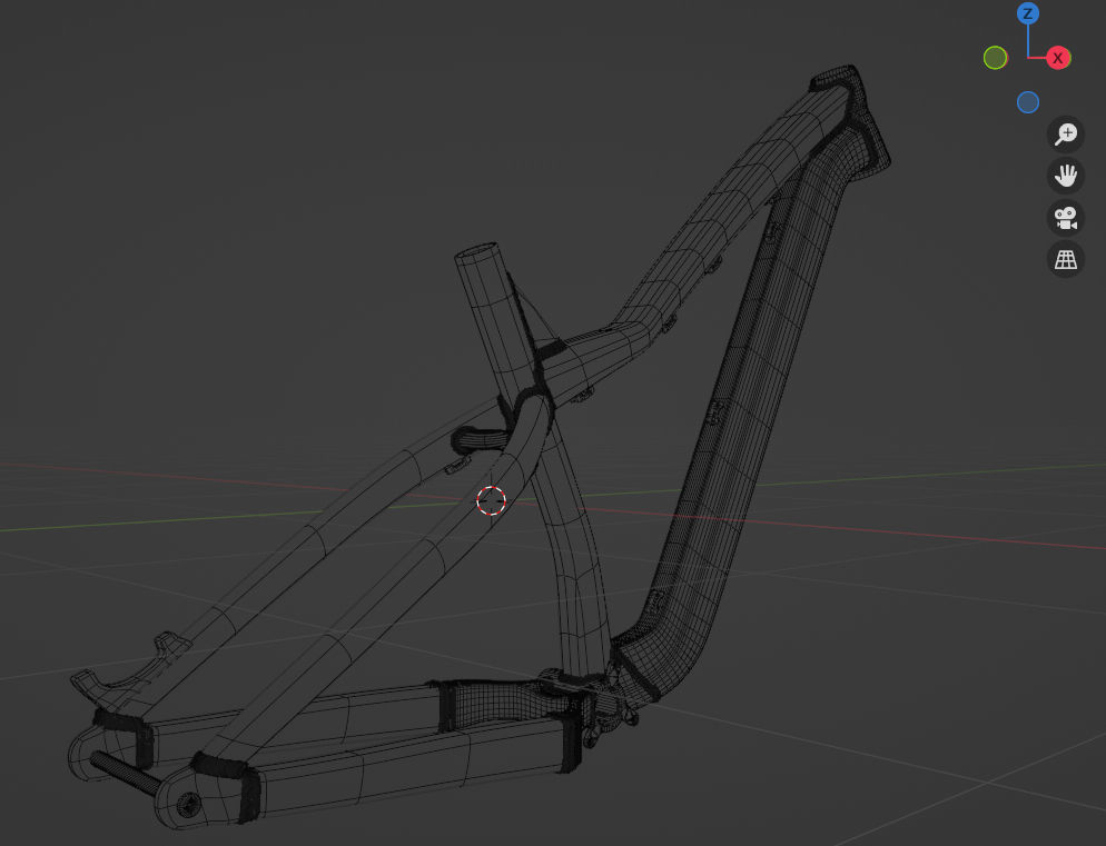 Dartmoor hornet pro 2022 frame Low-poly 3D model_14