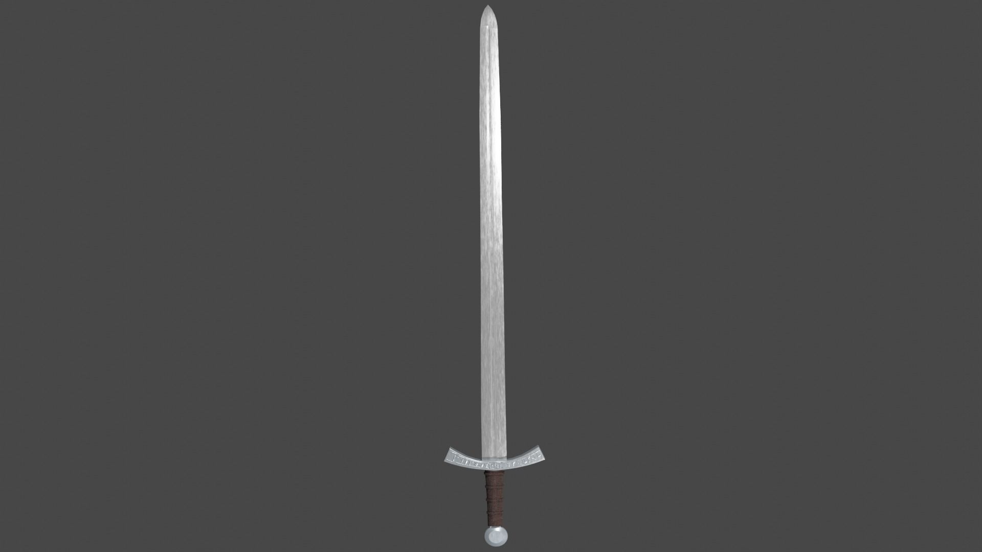 Caroling sword with Falchion handle Low-poly 3D model_7