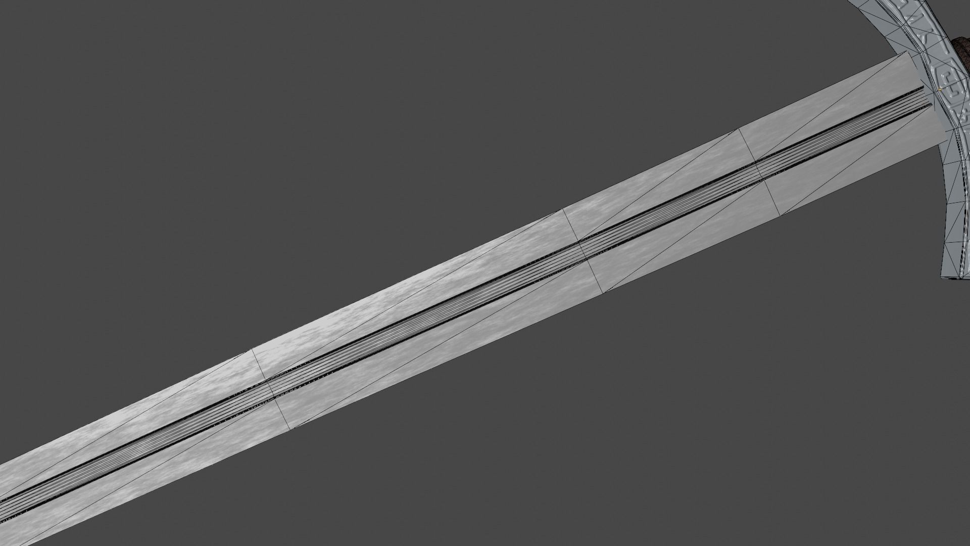 Caroling sword with Falchion handle Low-poly 3D model_14