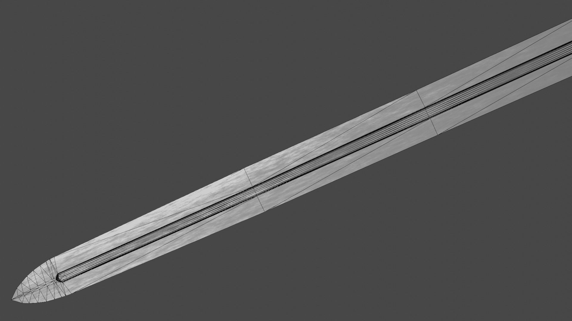 Caroling sword with Falchion handle Low-poly 3D model_12