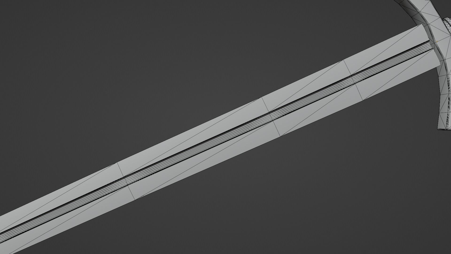 Caroling sword with Falchion handle Low-poly 3D model_15