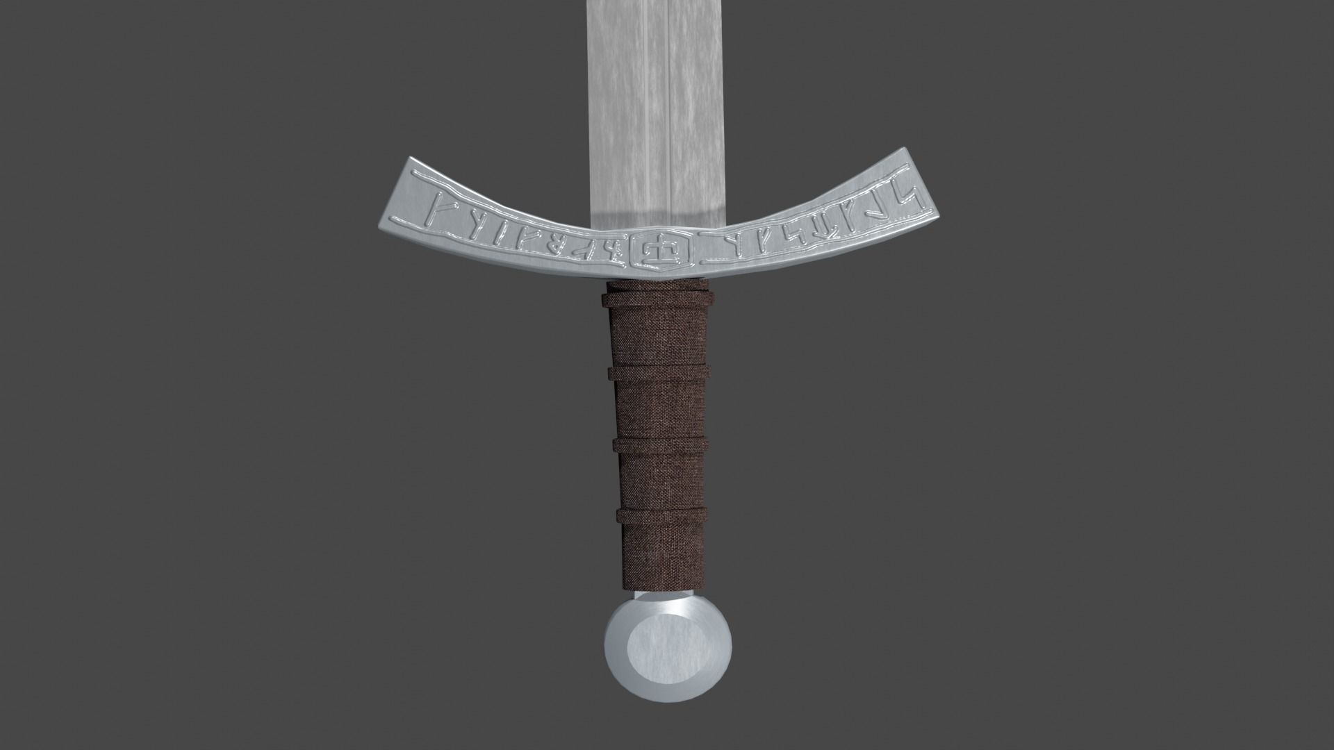 Caroling sword with Falchion handle Low-poly 3D model_8