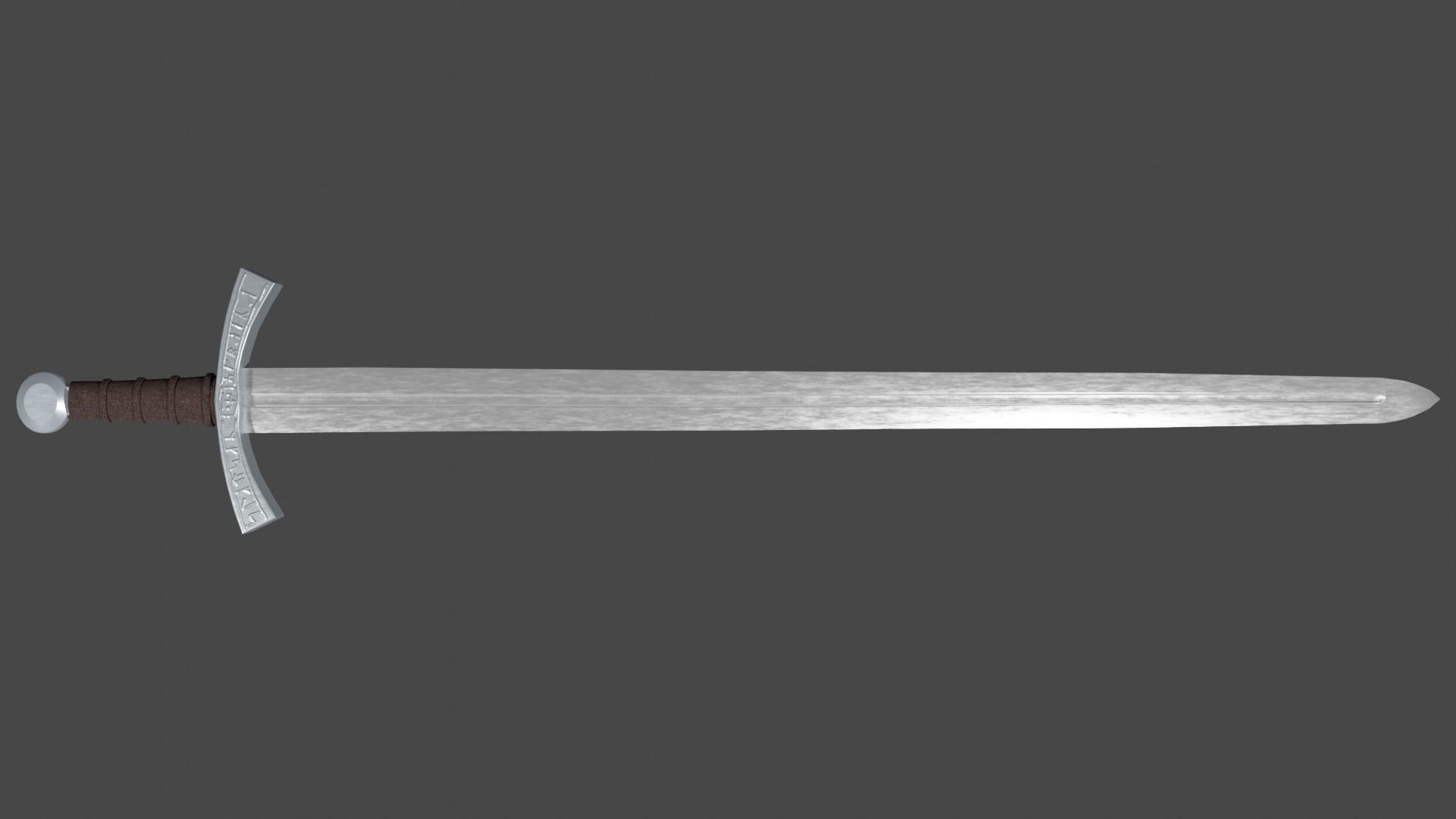 Caroling sword with Falchion handle Low-poly 3D model_5