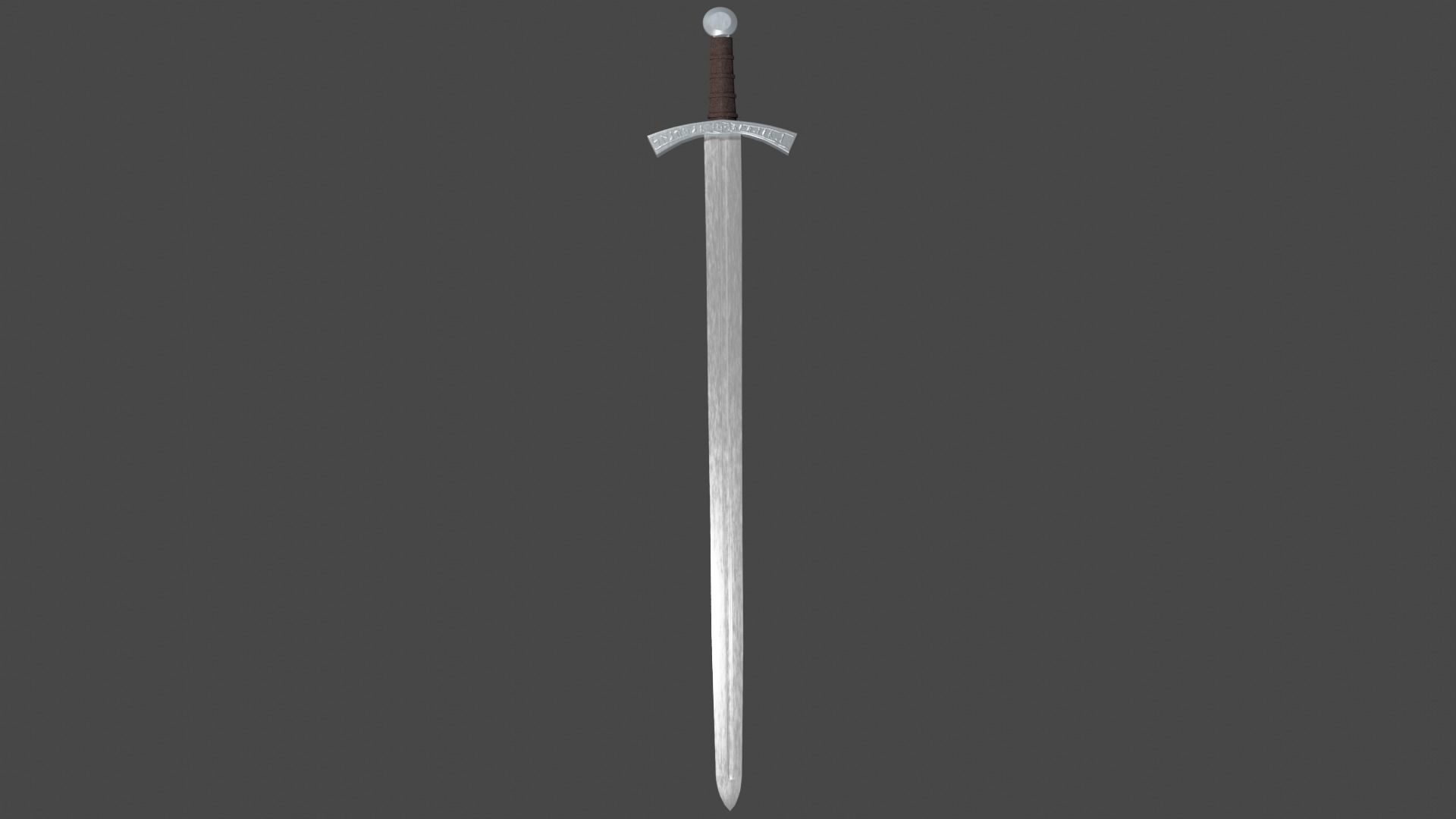 Caroling sword with Falchion handle Low-poly 3D model_6