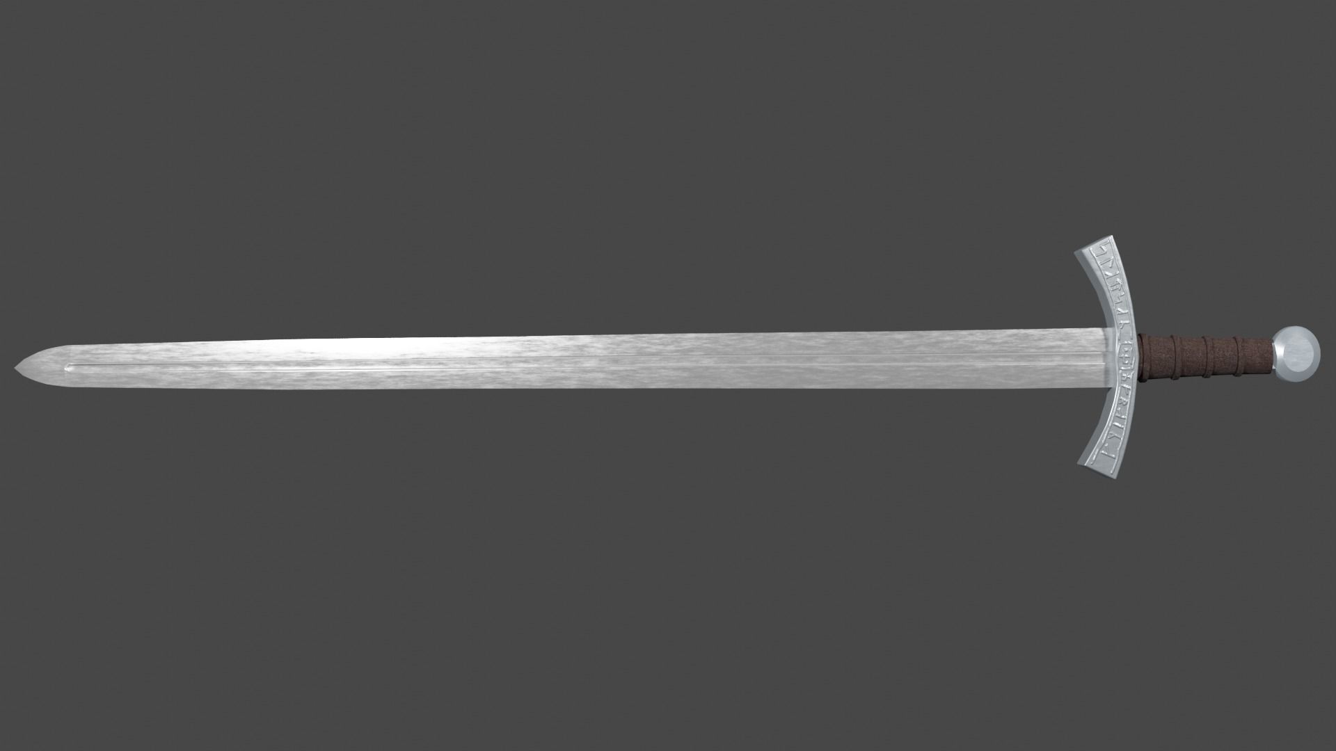 Caroling sword with Falchion handle Low-poly 3D model_4