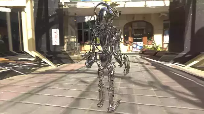 Robot 2 Low-poly 3D model