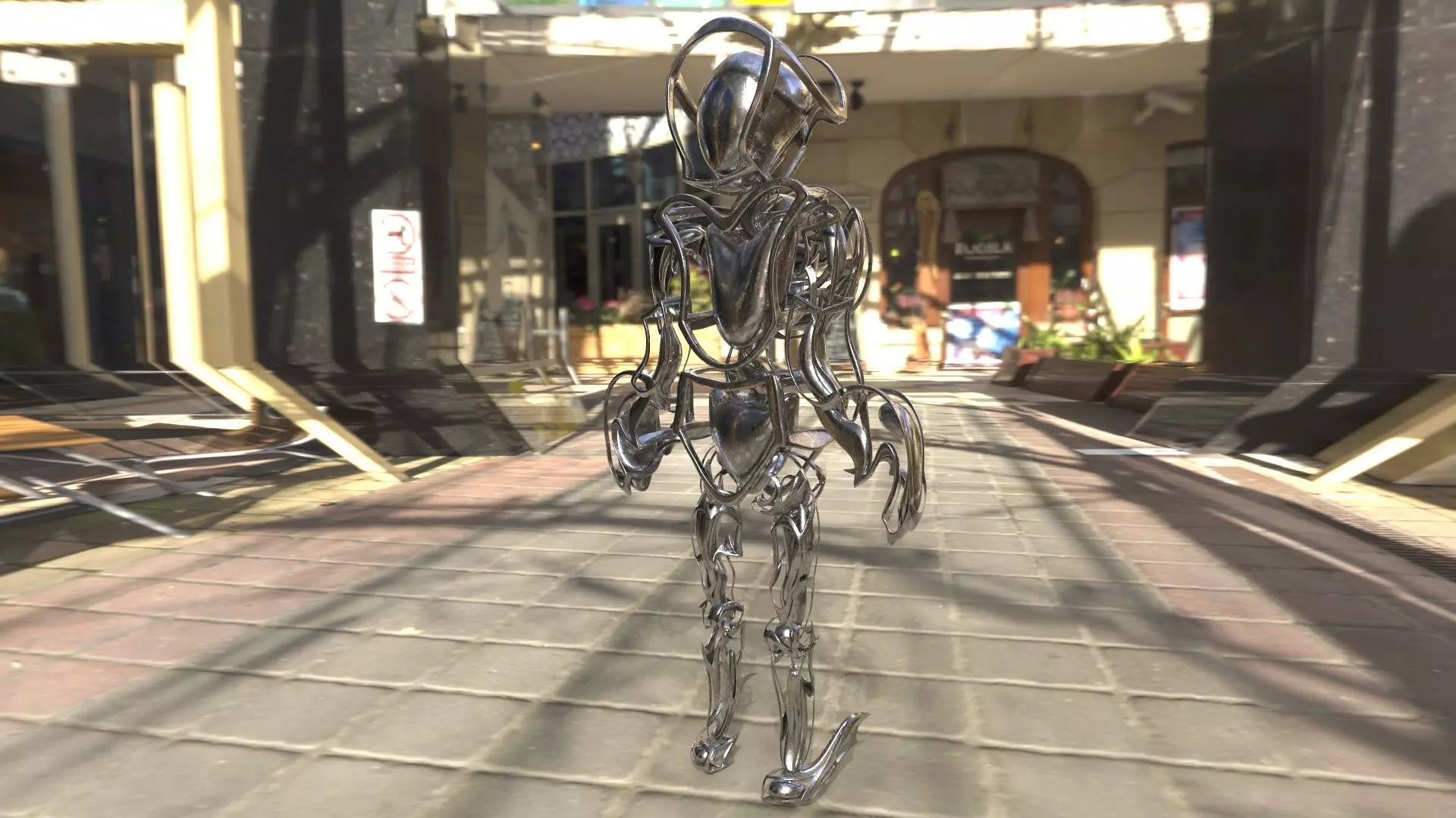 Robot 2 Low-poly 3D model_0