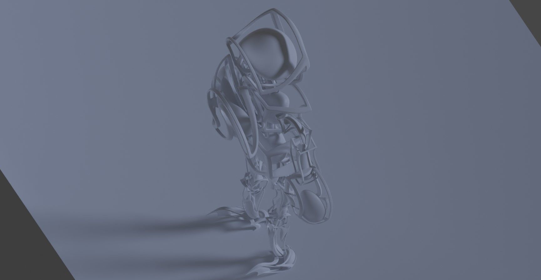 Robot 2 Low-poly 3D model_11