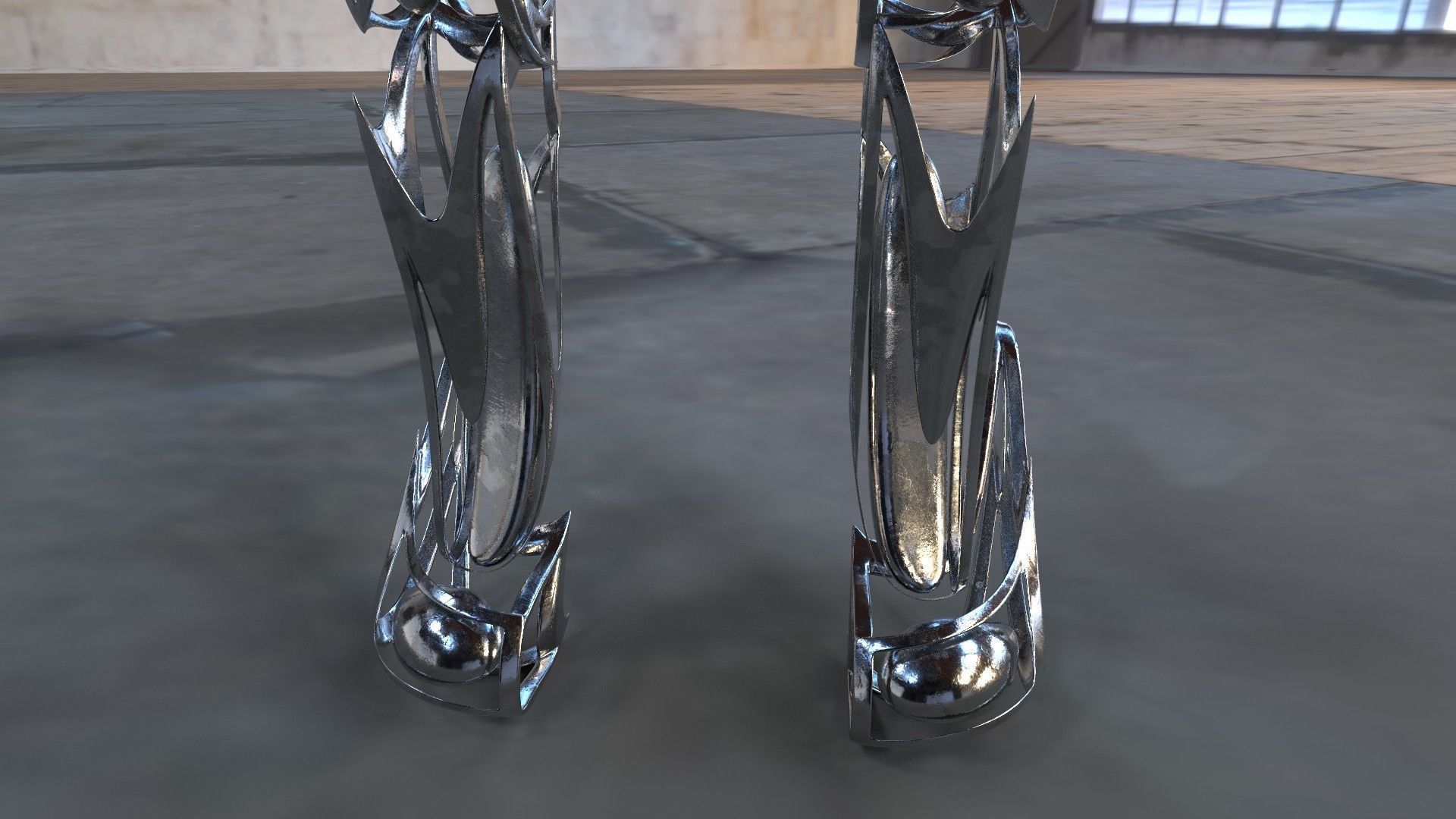 Robot 2 Low-poly 3D model_4