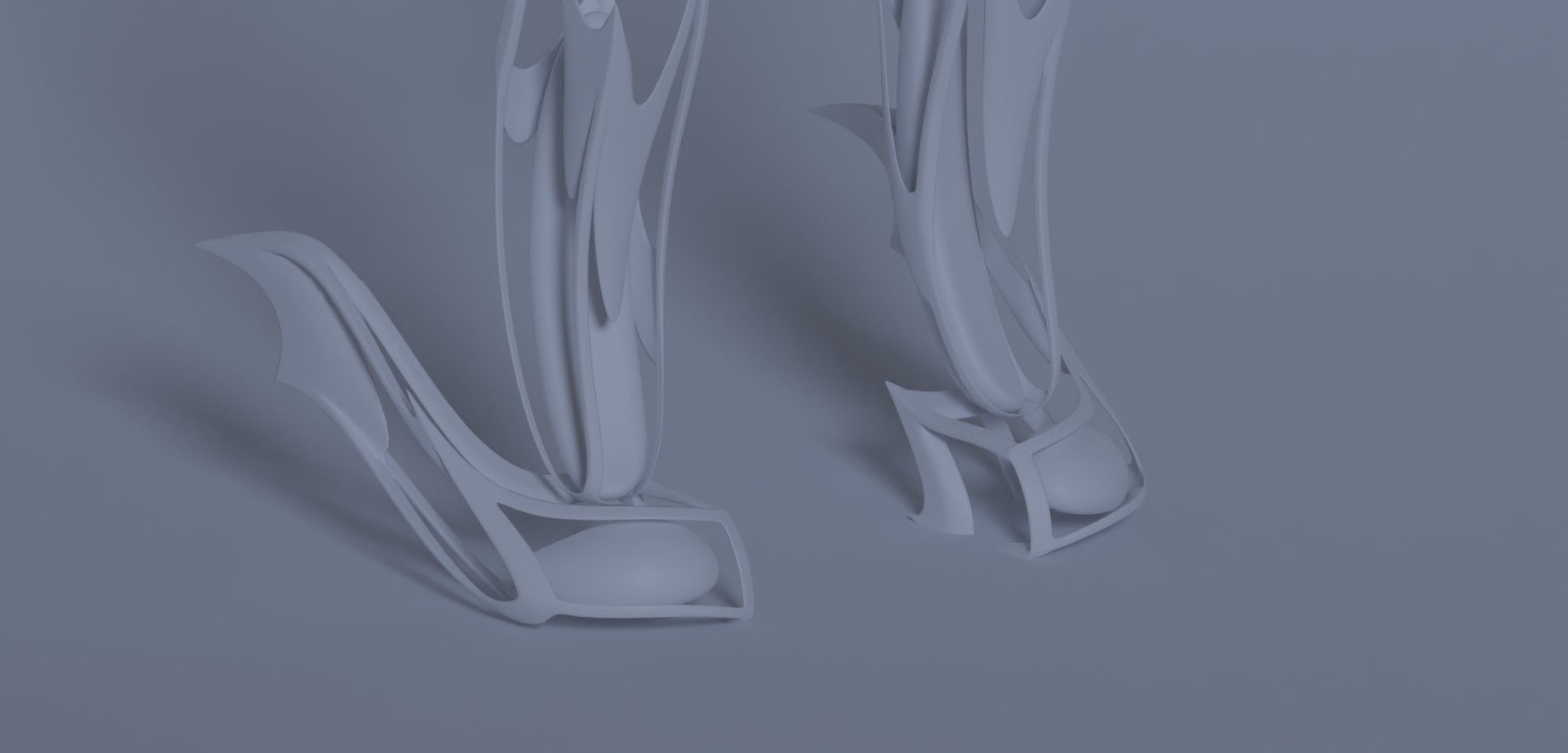 Robot 2 Low-poly 3D model_10