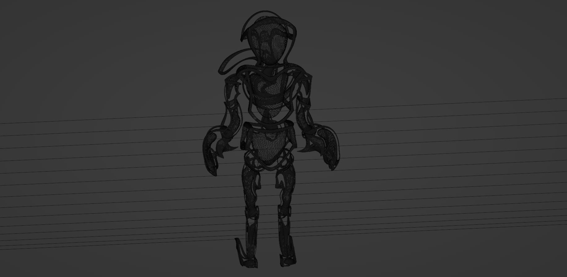Robot 2 Low-poly 3D model_12
