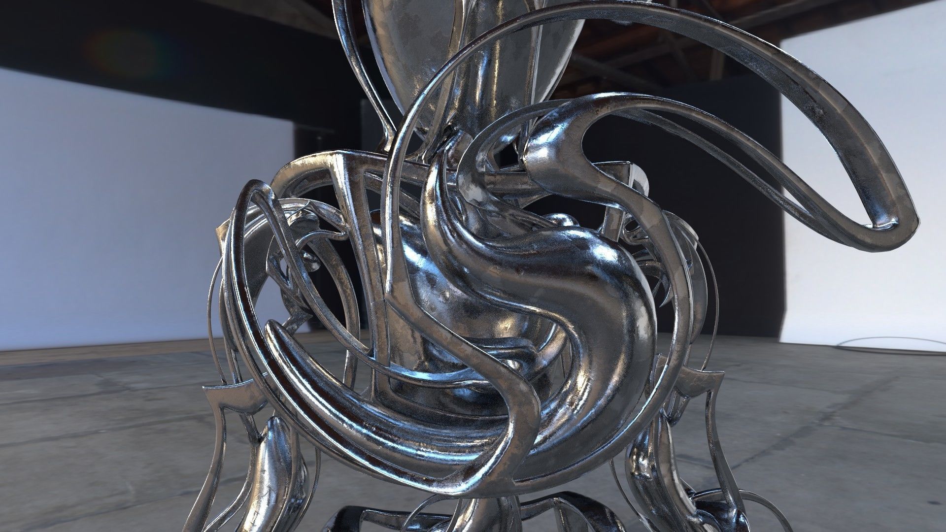 Robot 2 Low-poly 3D model_5