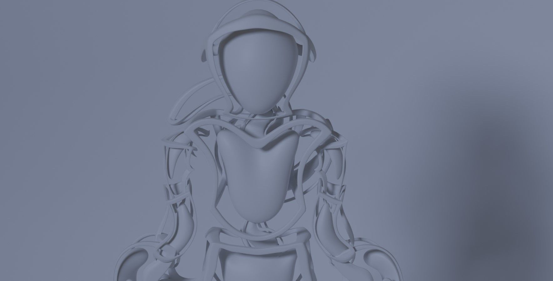Robot 2 Low-poly 3D model_8