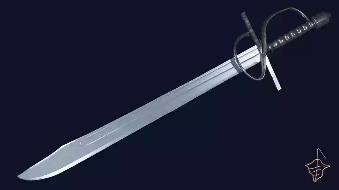 Grossmesser sword with Flamberge handle