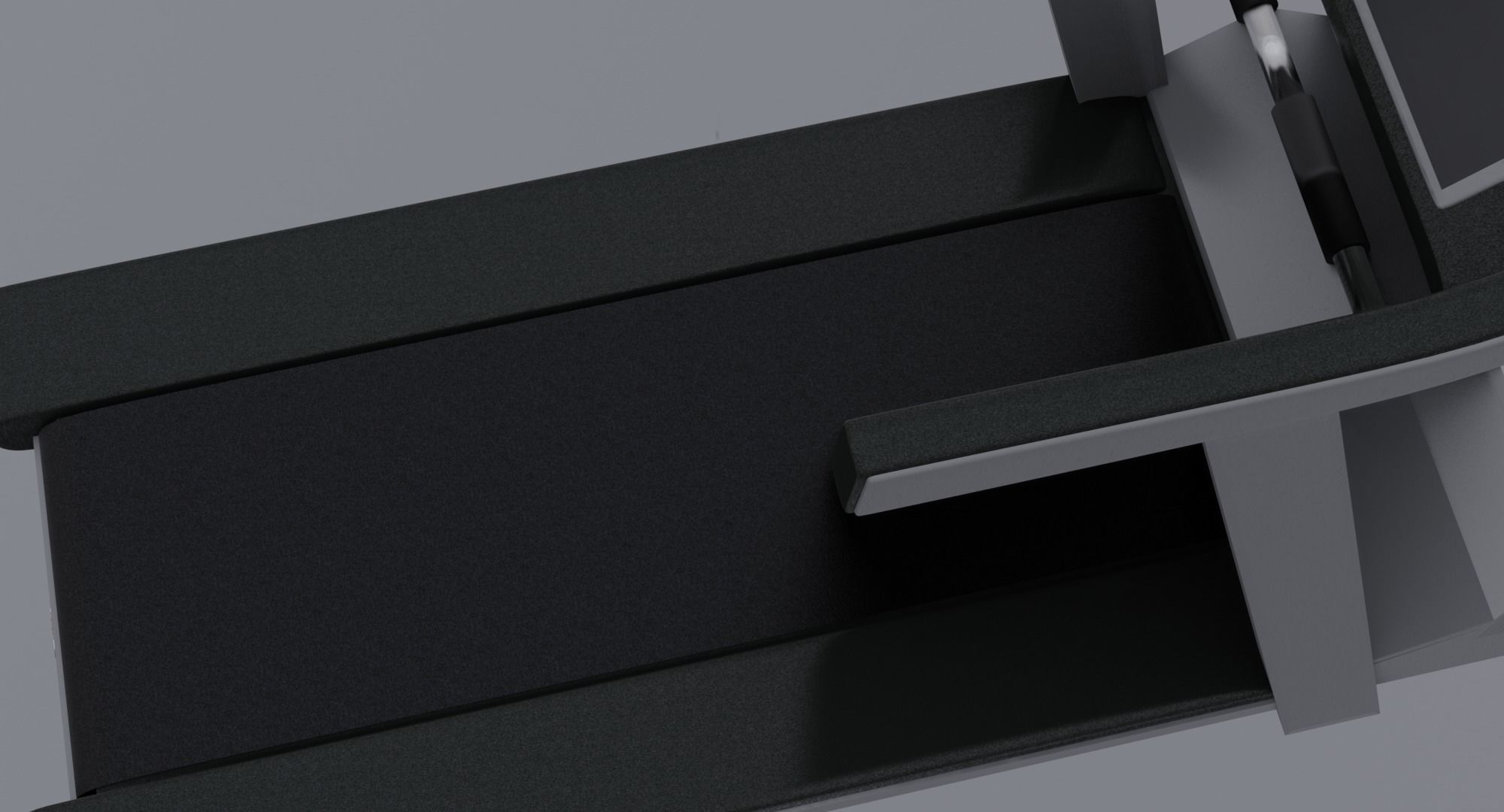 Treadmill - Gym Equipment Low-poly 3D model_5