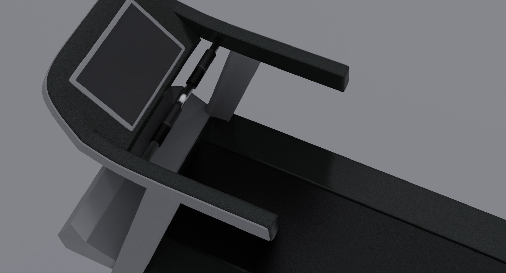 Treadmill - Gym Equipment Low-poly 3D model_6