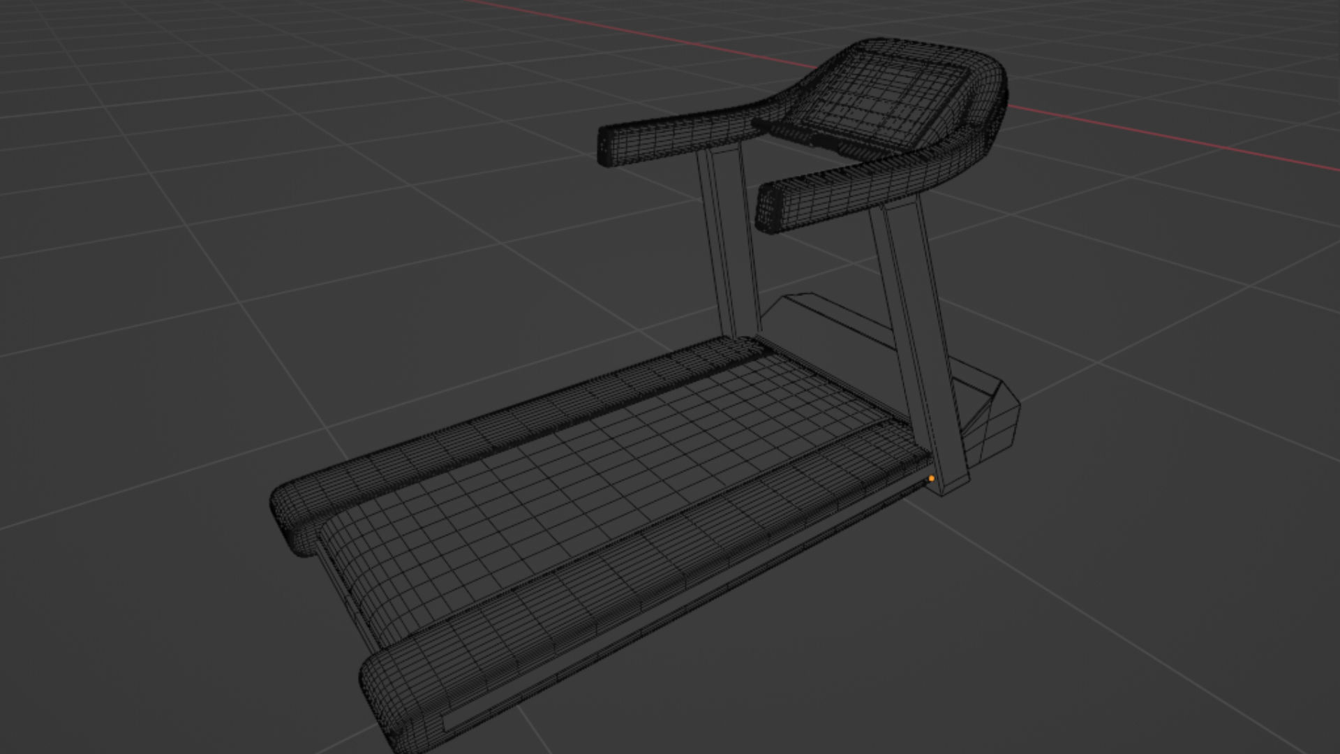 Treadmill - Gym Equipment Low-poly 3D model_8