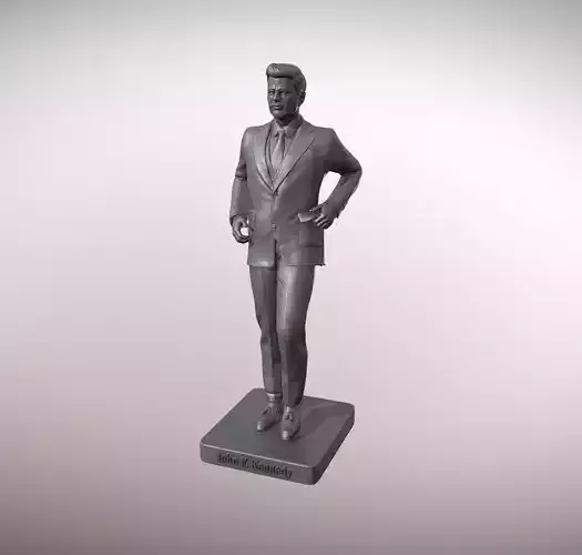 statue of President John Kennedy 3D print model